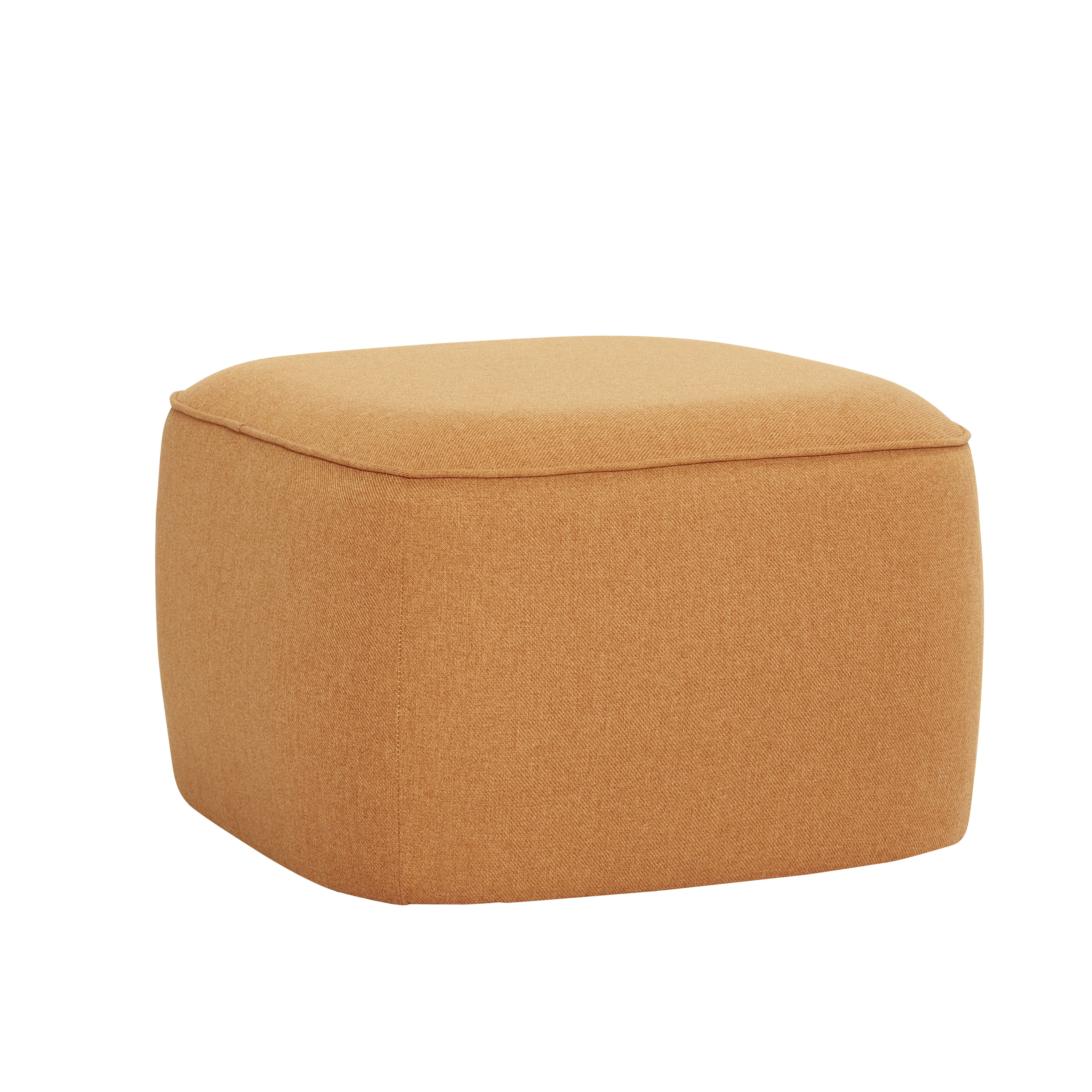 Hübsch Cube Pouf Orange