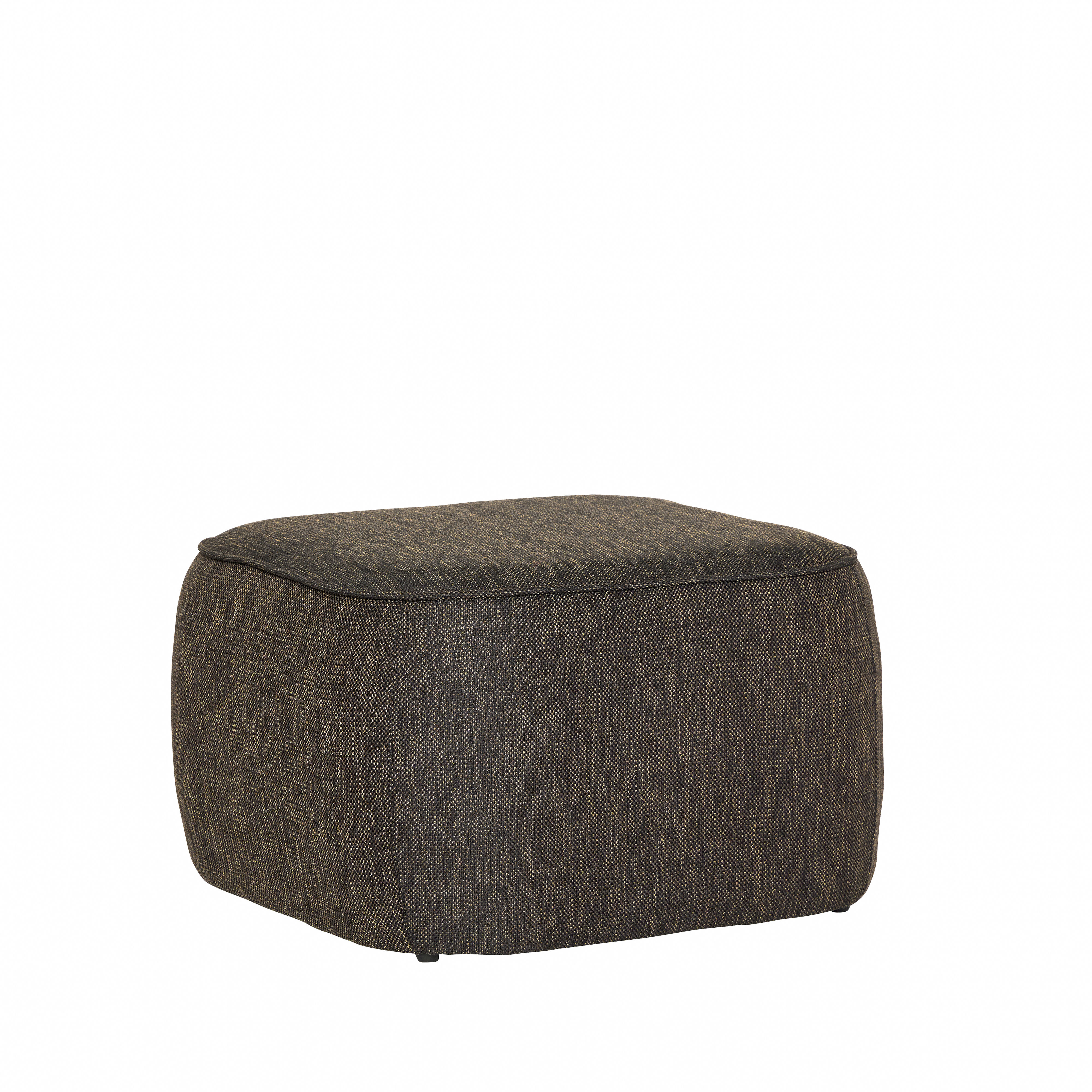 Hübsch Cube Pouf Dunkelbraun