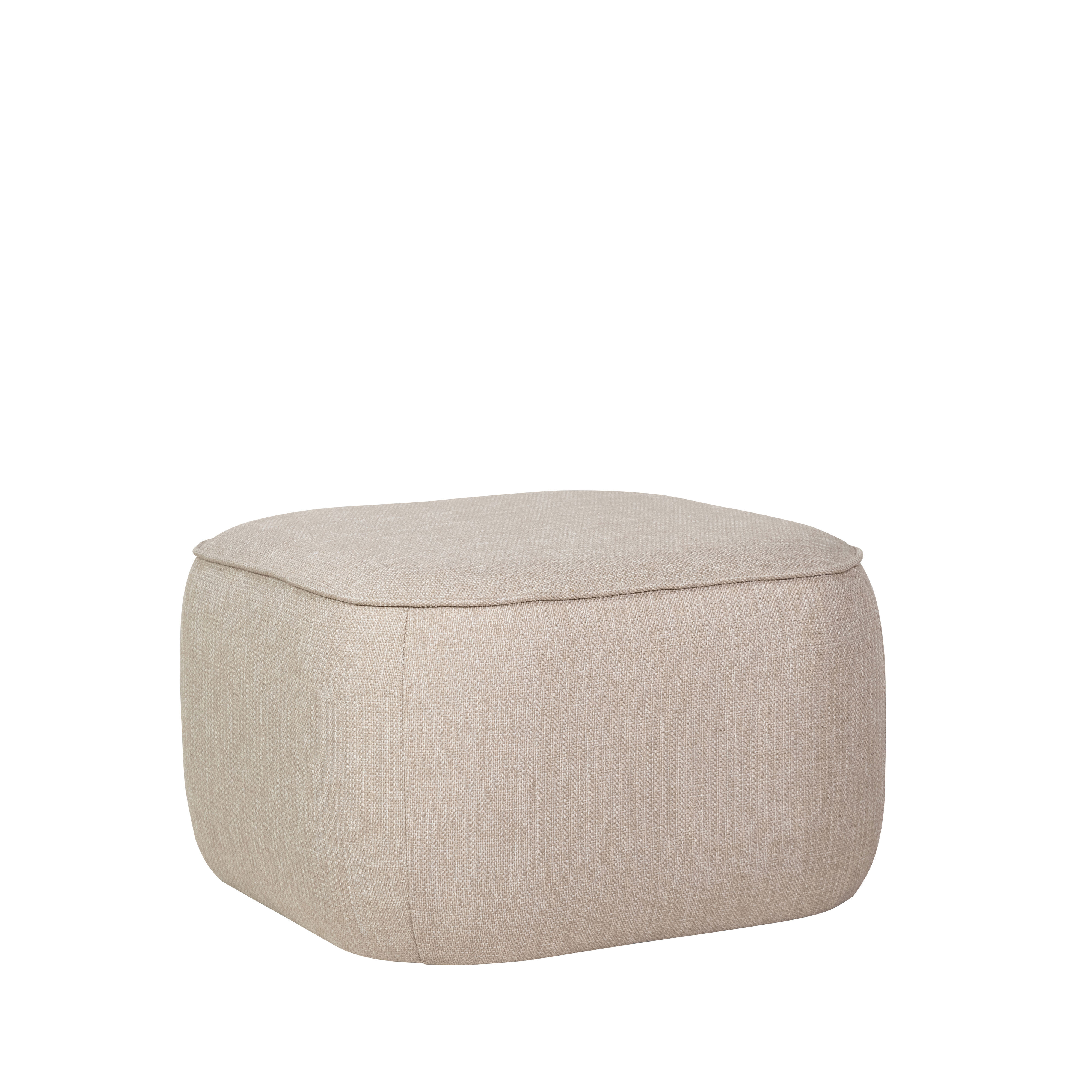Hübsch Cube Pouf Beige
