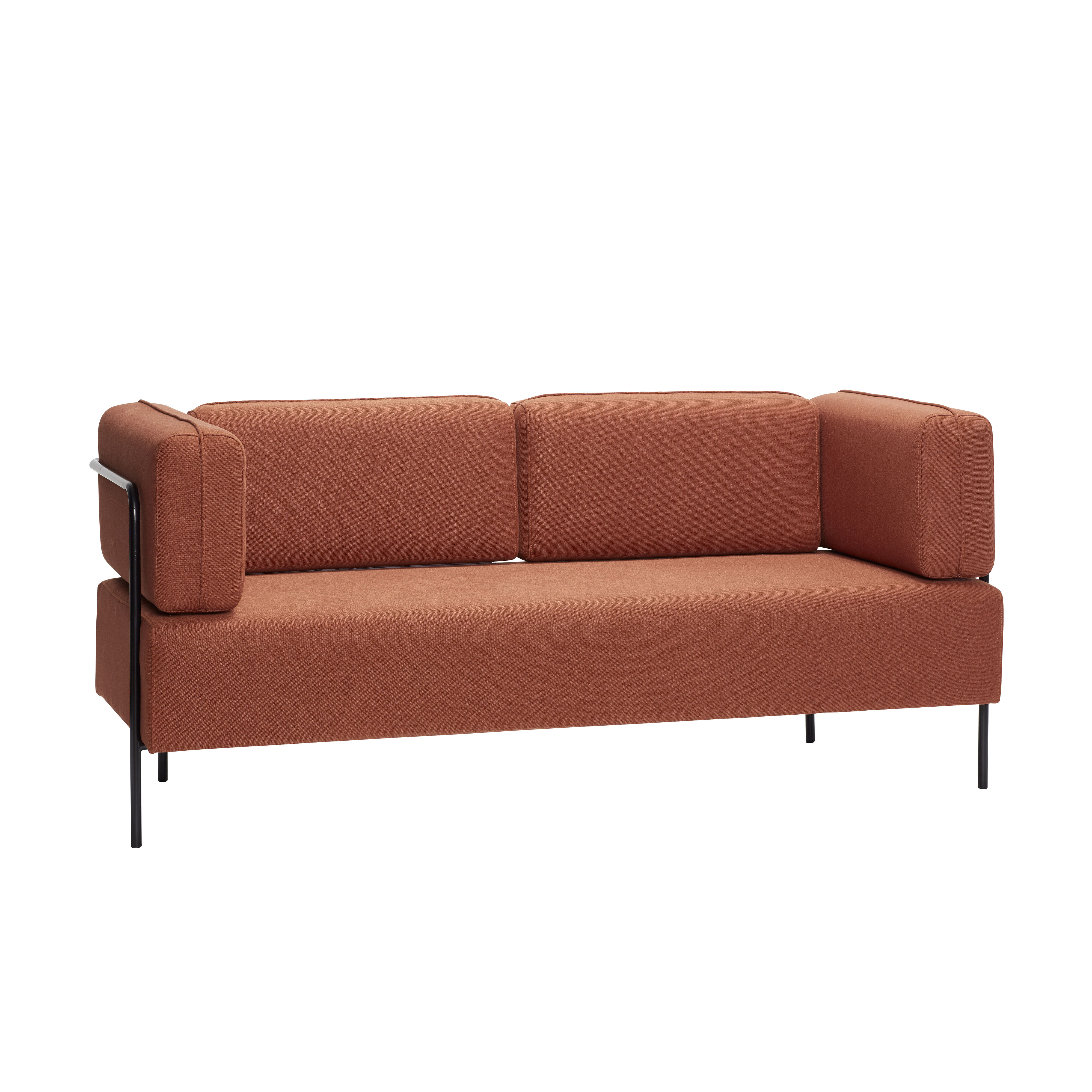 Hübsch Block Sofa Rotbraun