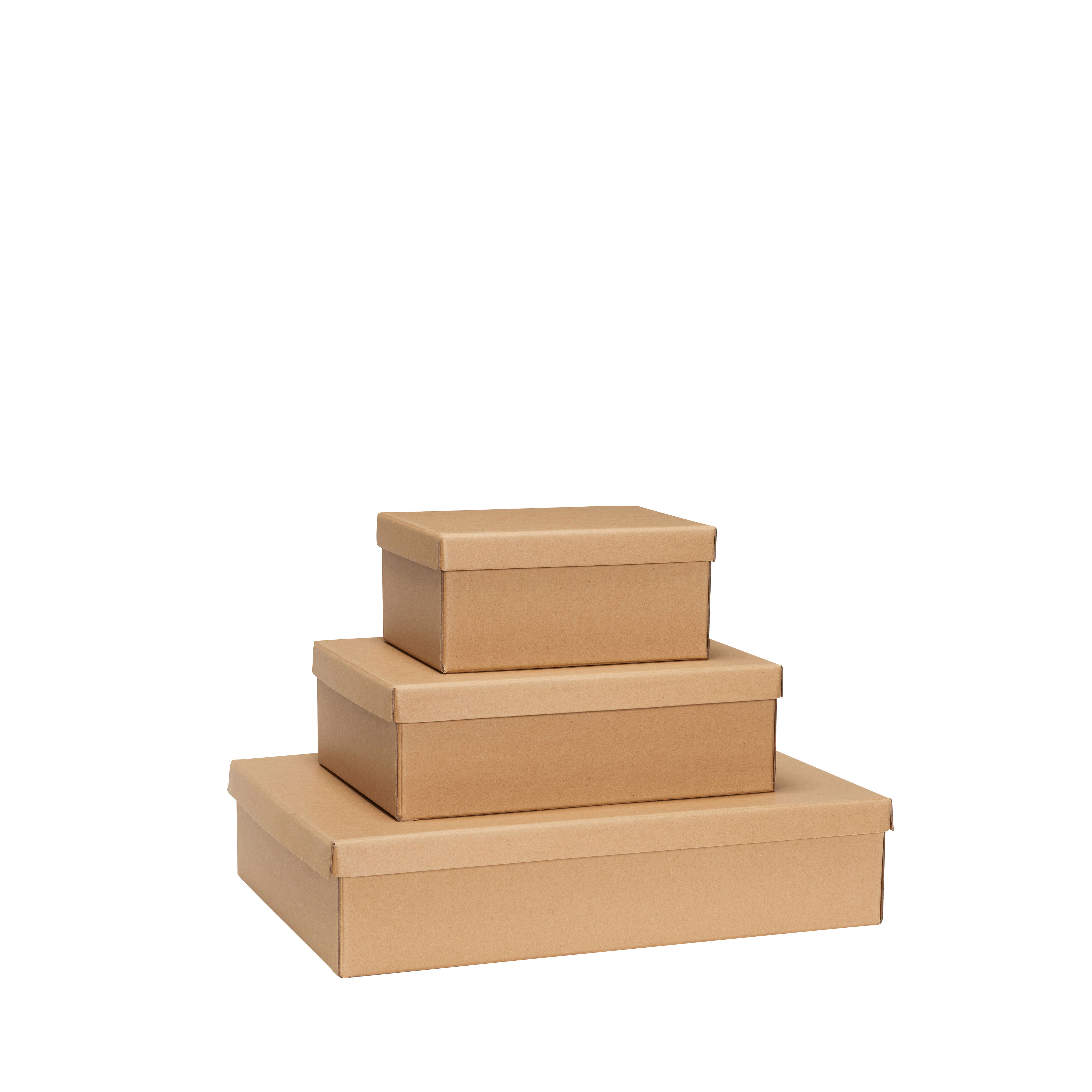 Hübsch Storeit Aufbewahrungsbox Naturfarben (3er Set)