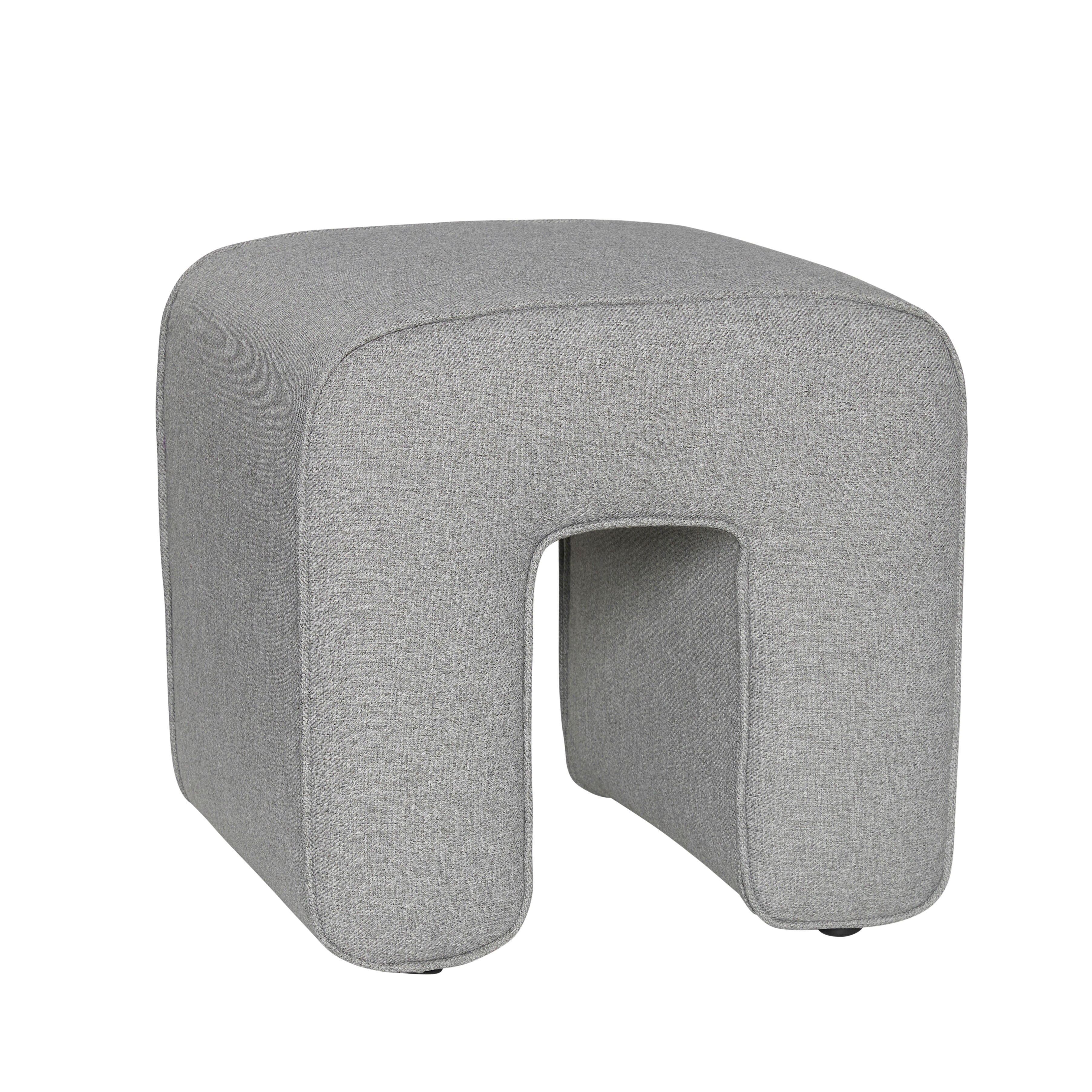 Hübsch Sculpture Pouf Grau