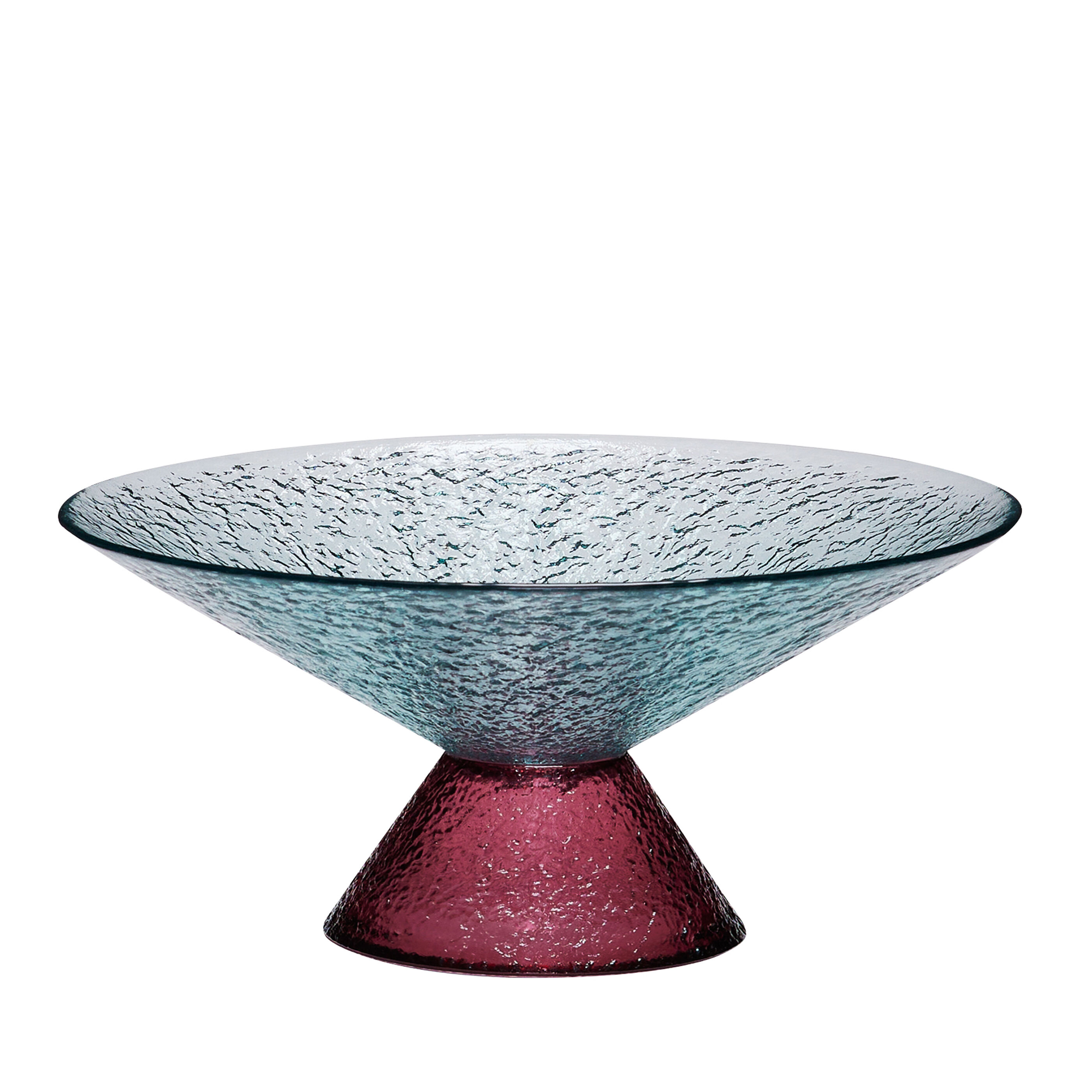 Hübsch Bonbon Glasskål Large Blå/Rød