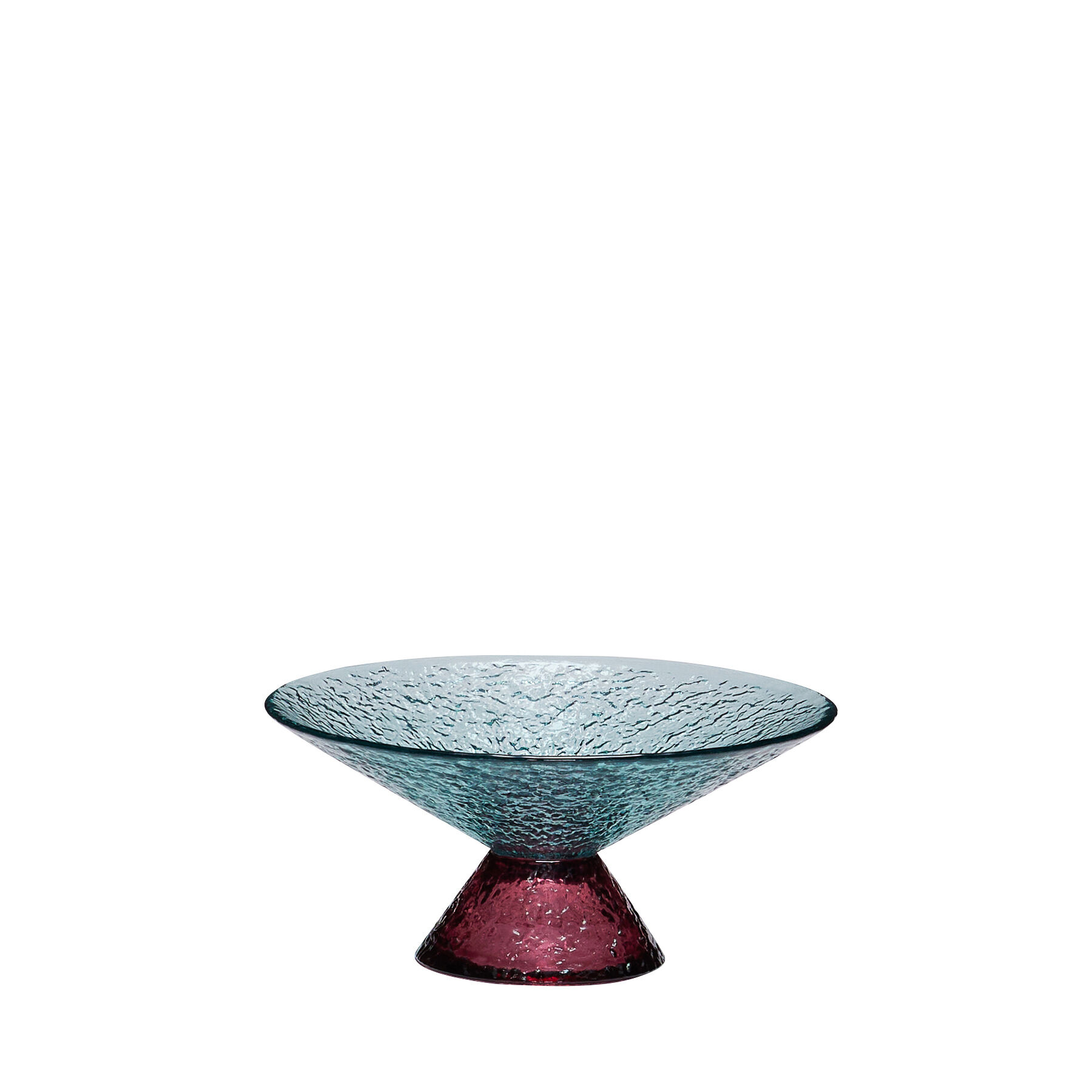 Hübsch Bonbon Glas Schalen Medium Blau/Rot