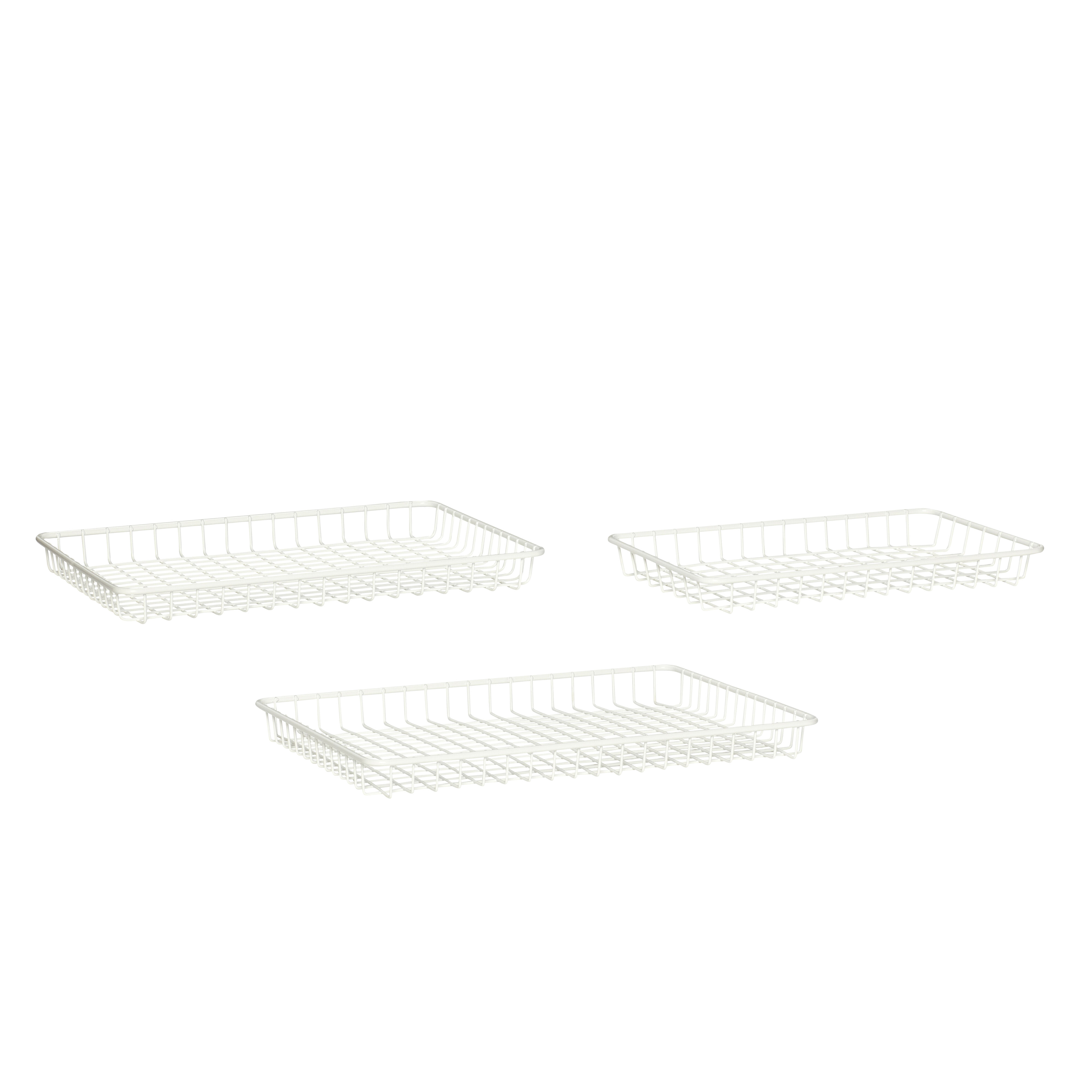 Hübsch Carry Tabletts Weiß (3er Set)