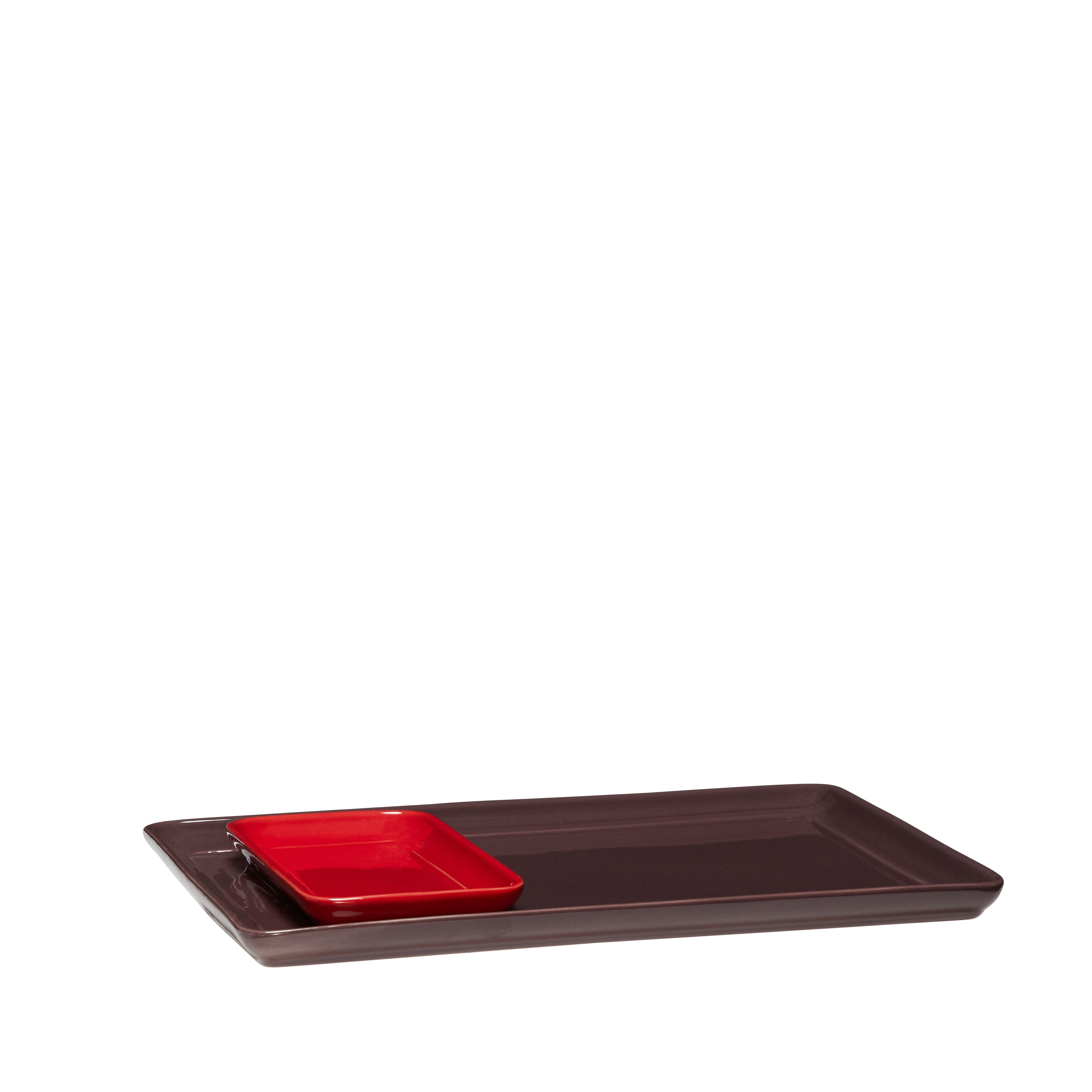 Hübsch Amare Tablett Burgundy/Rot (2er Set)