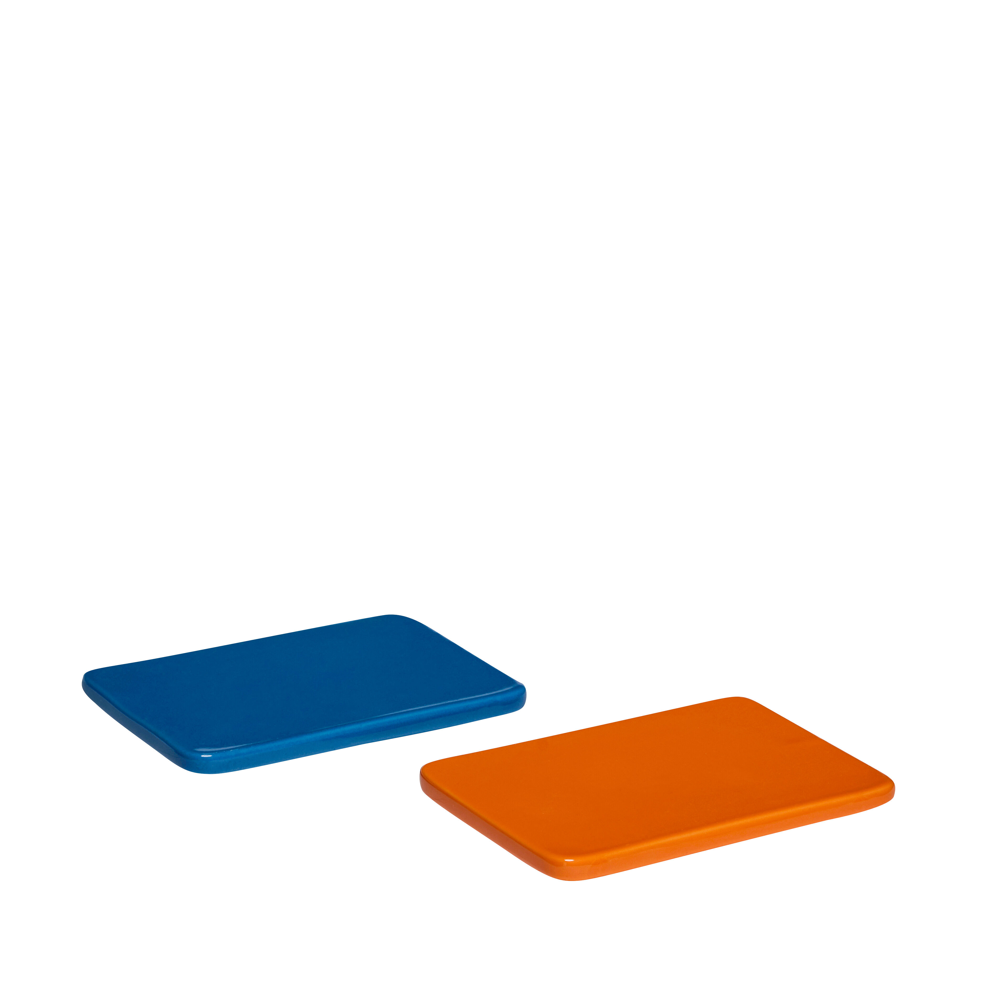Hübsch Amare Untersetzer Small Blau/Orange (2er Set)
