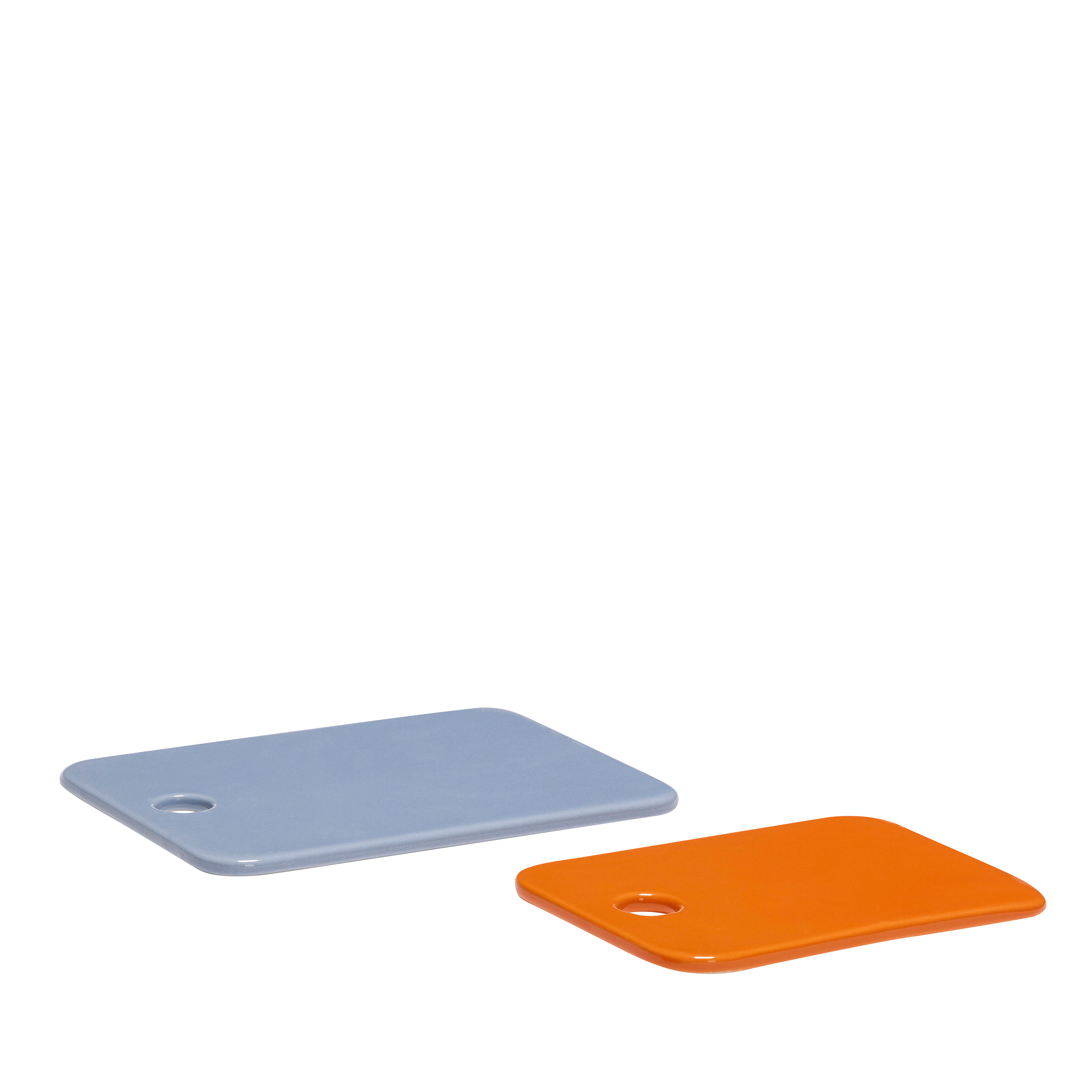 Hübsch Amare Keramikplatten Hellblau/Orange (2er Set)