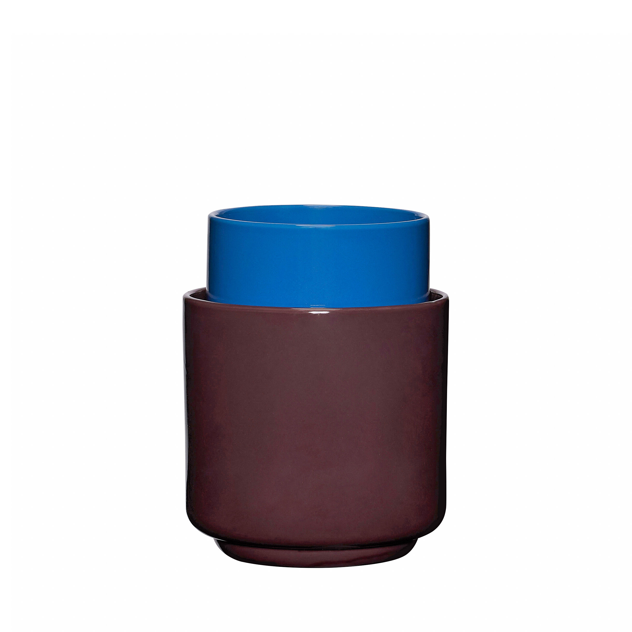 Hübsch Deux Töpfe Rotbraun/Blau (2er Set)
