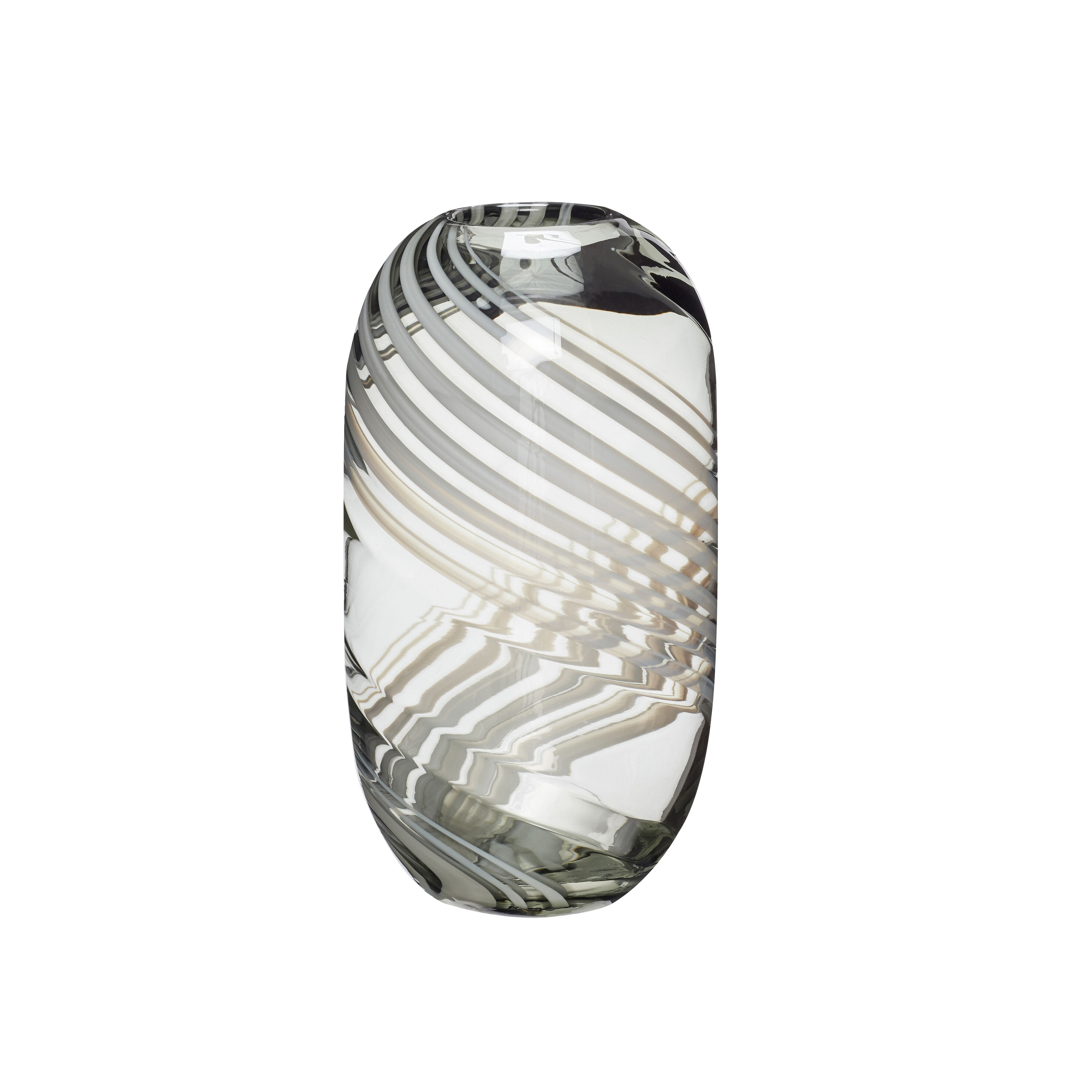 Hübsch Swirl Vase Grau