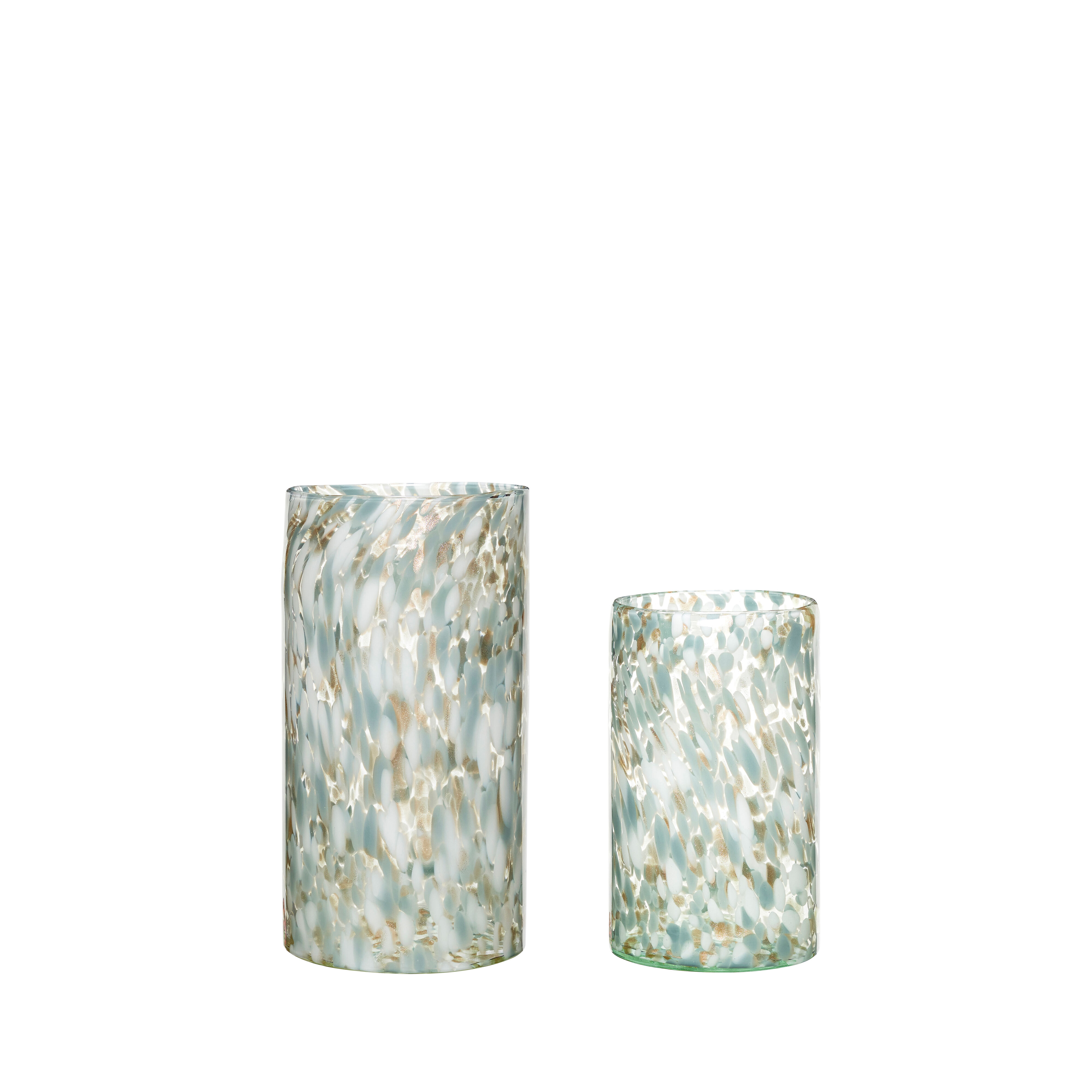 Hübsch Libra Vasen Blau (2er Set)