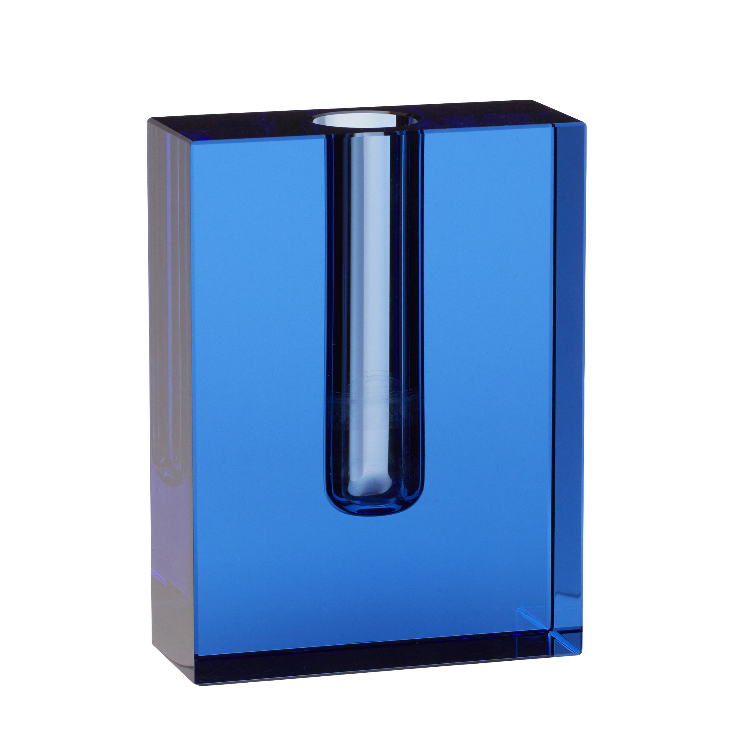 Hübsch Block Vase Blau