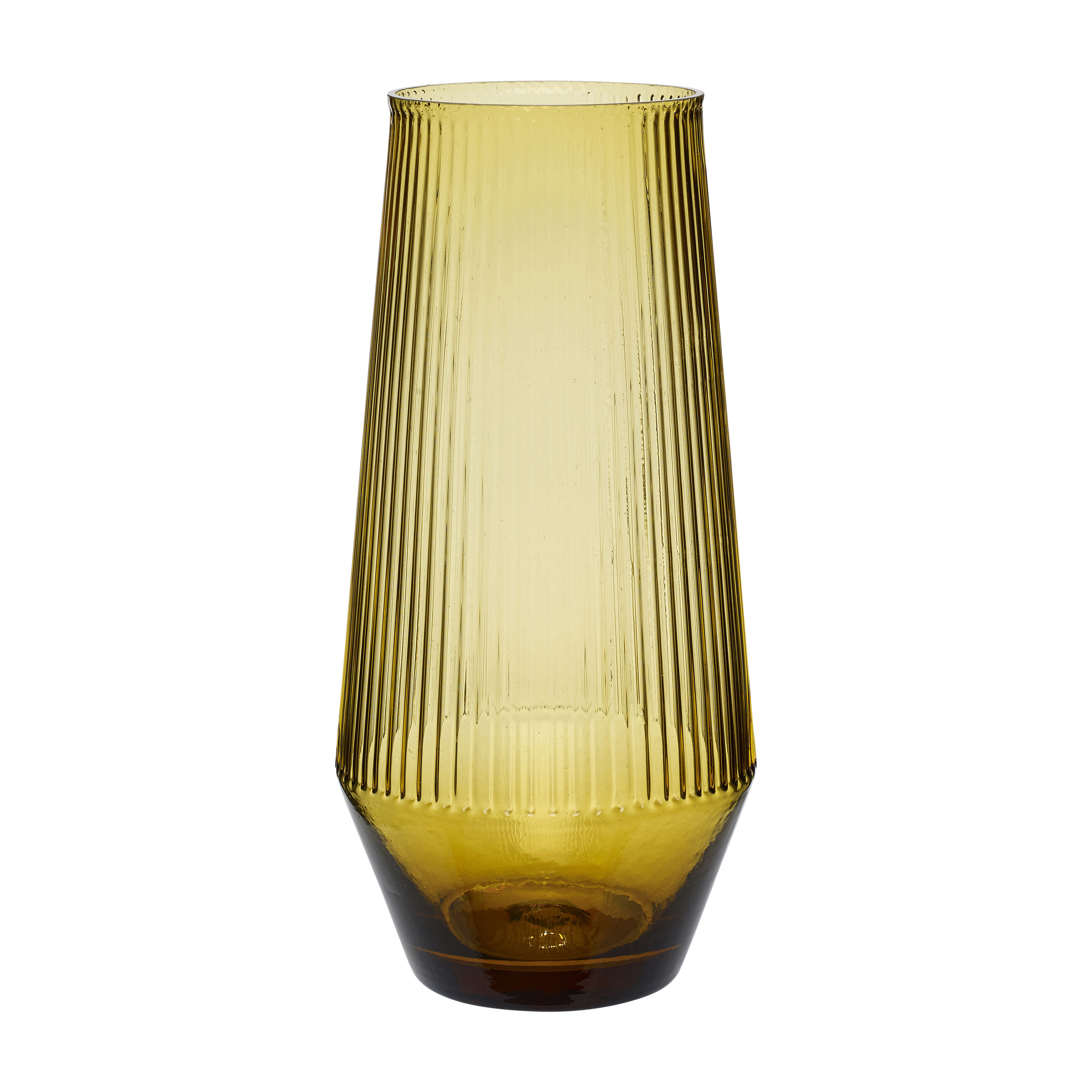Hübsch Ripple Vase Gul