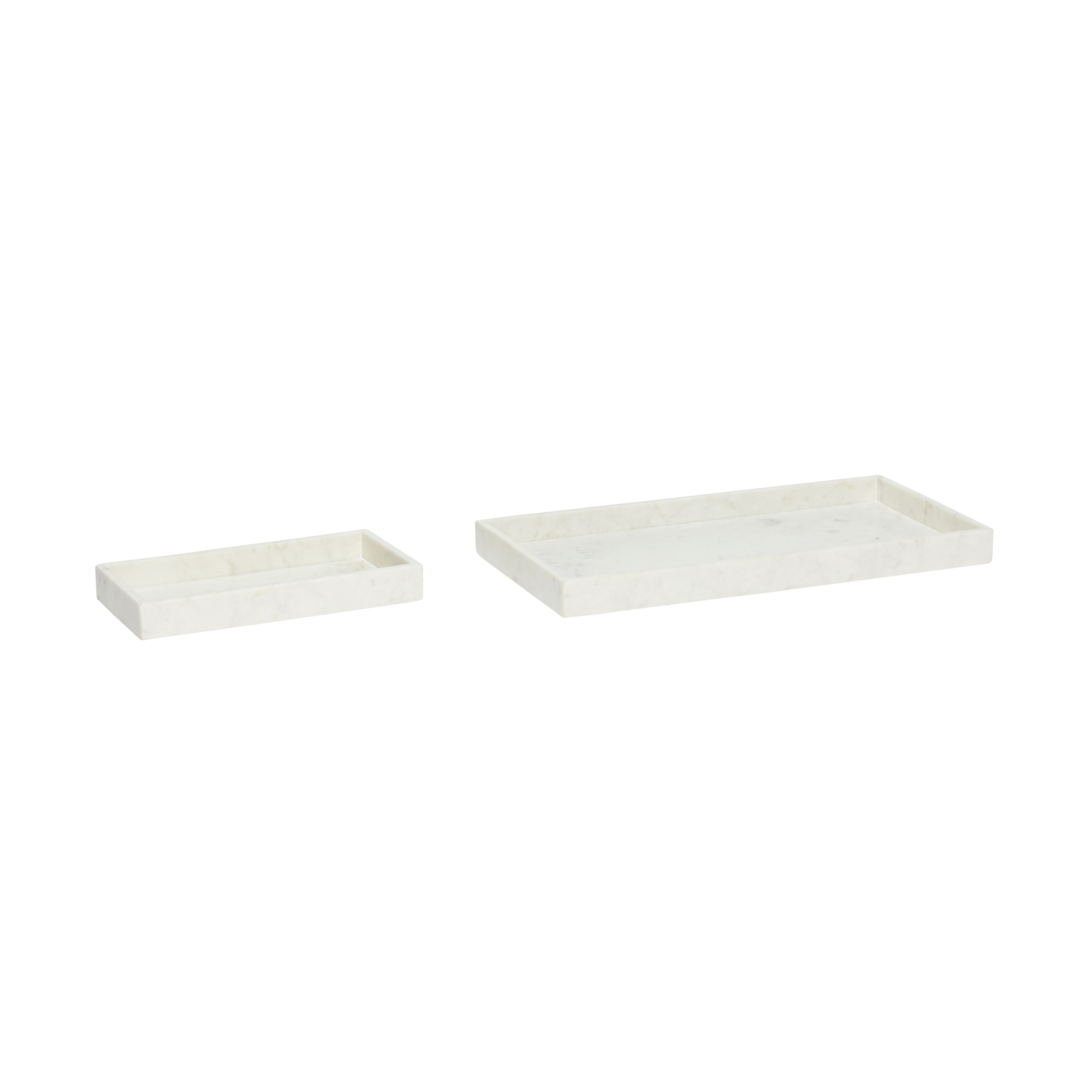 Hübsch Grand Tabletts Weiß (2er Set)