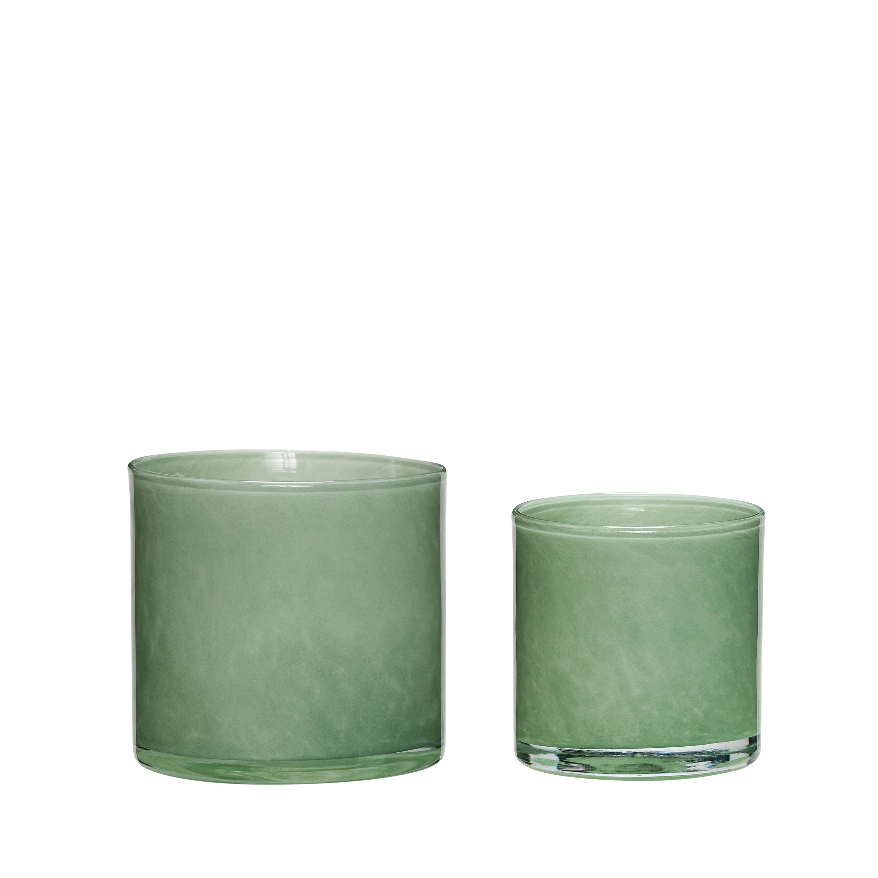 Hübsch Akin Kerzenständer Grün (2er Set)