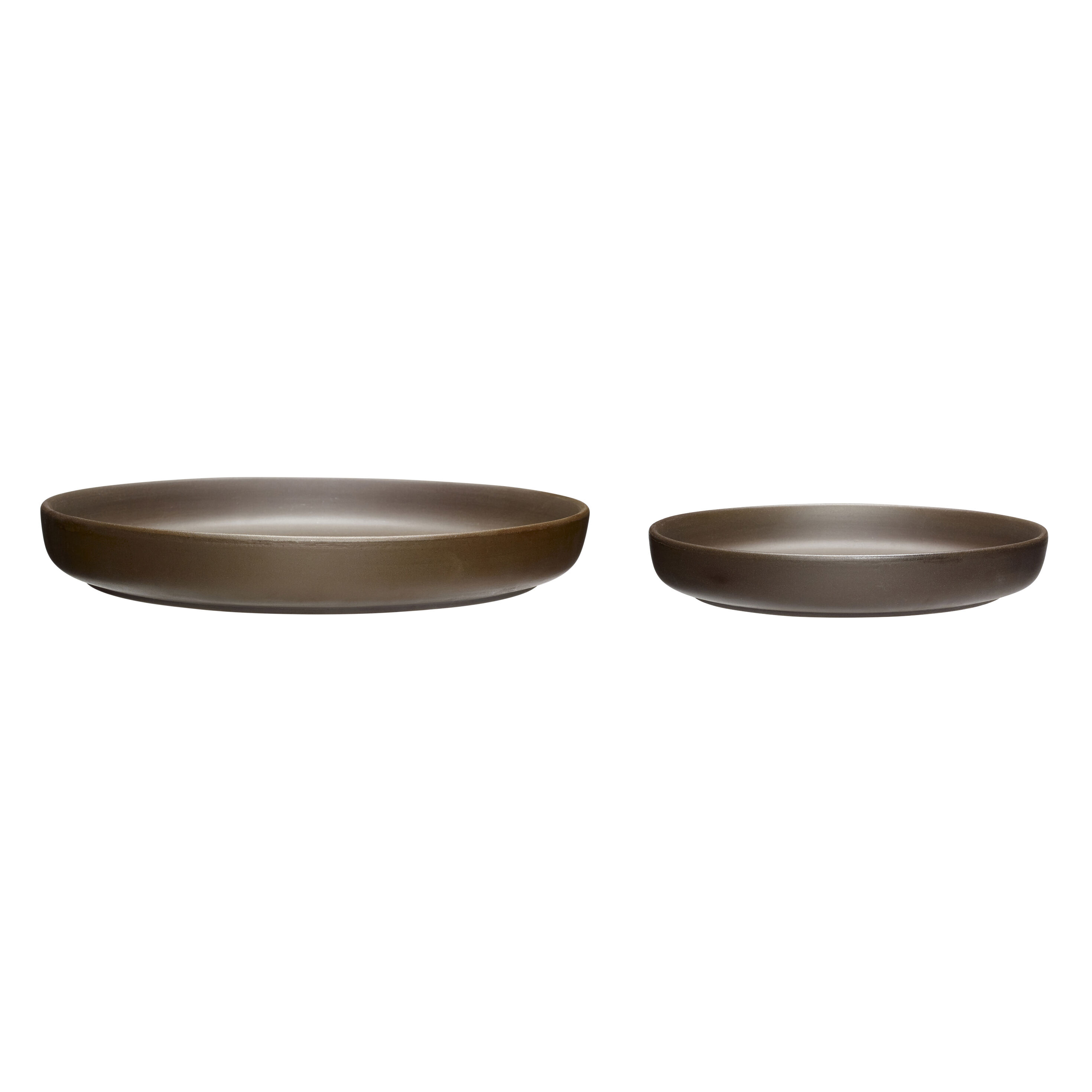 Hübsch Clay Platten Braun (2er Set)