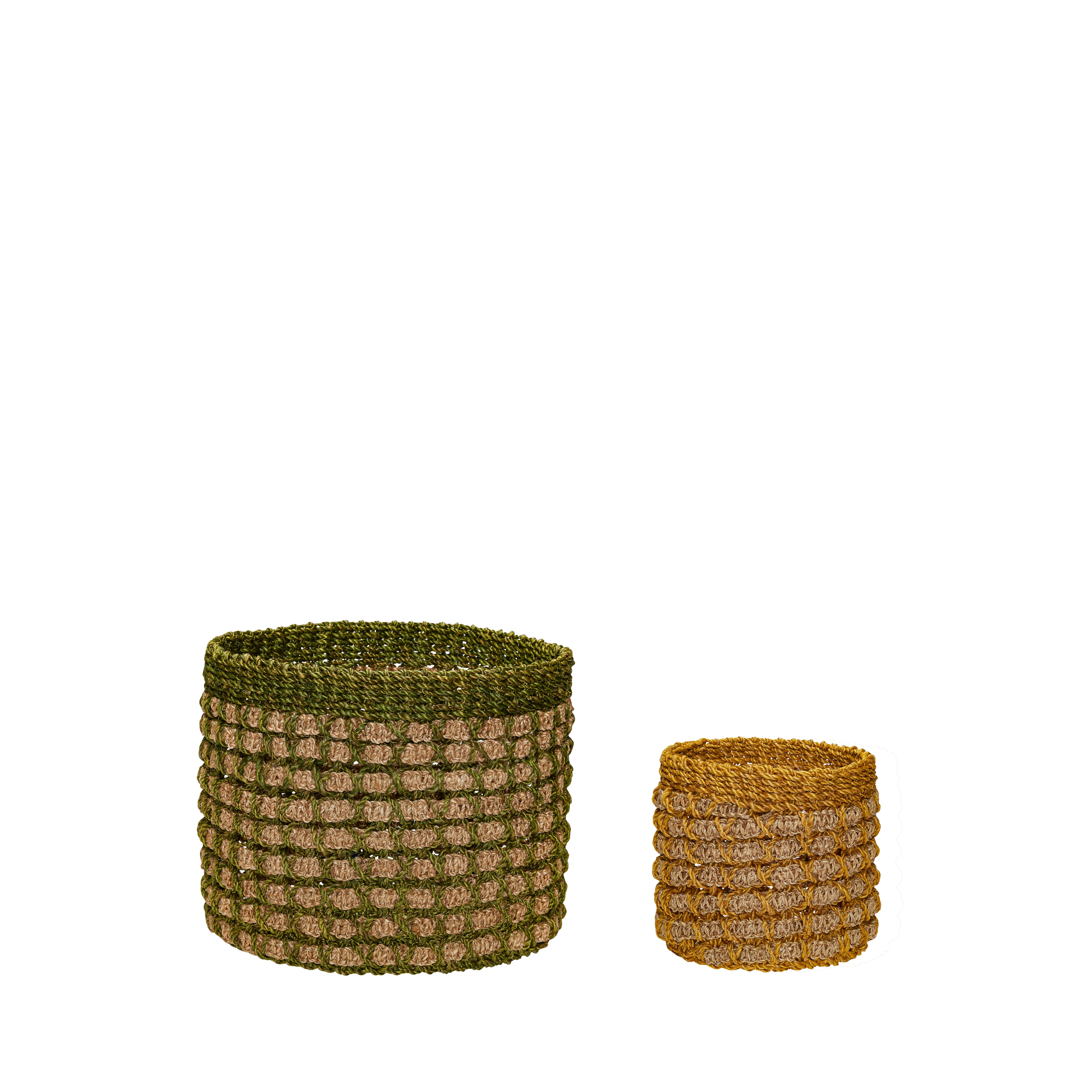 Hübsch Pine Körbe Naturfarben/ Multifarben (2er Set)