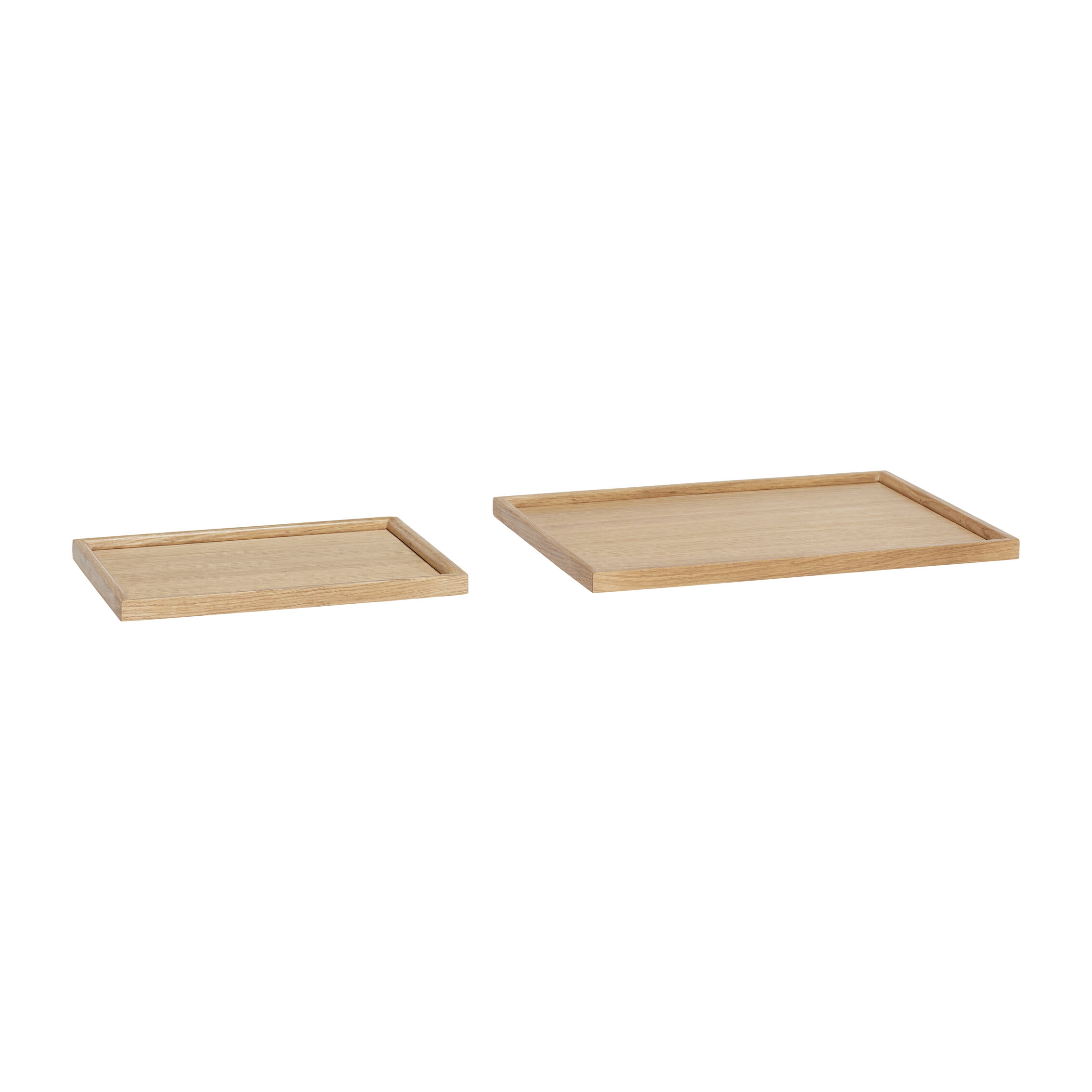 Hübsch Frame Tabletts Naturfarben (2er Set)