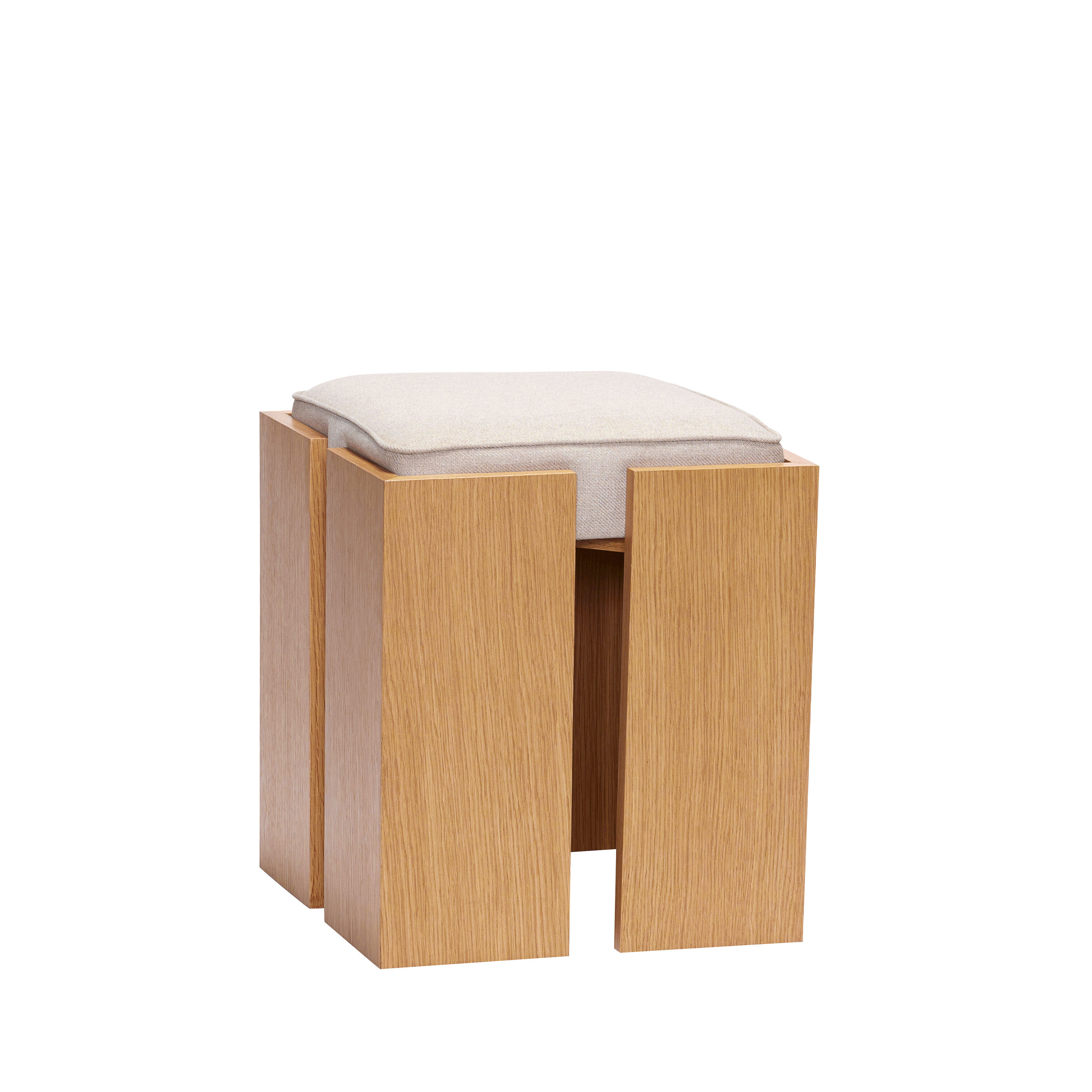 Hübsch Forma Hocker Sandfarben/Naturfarben