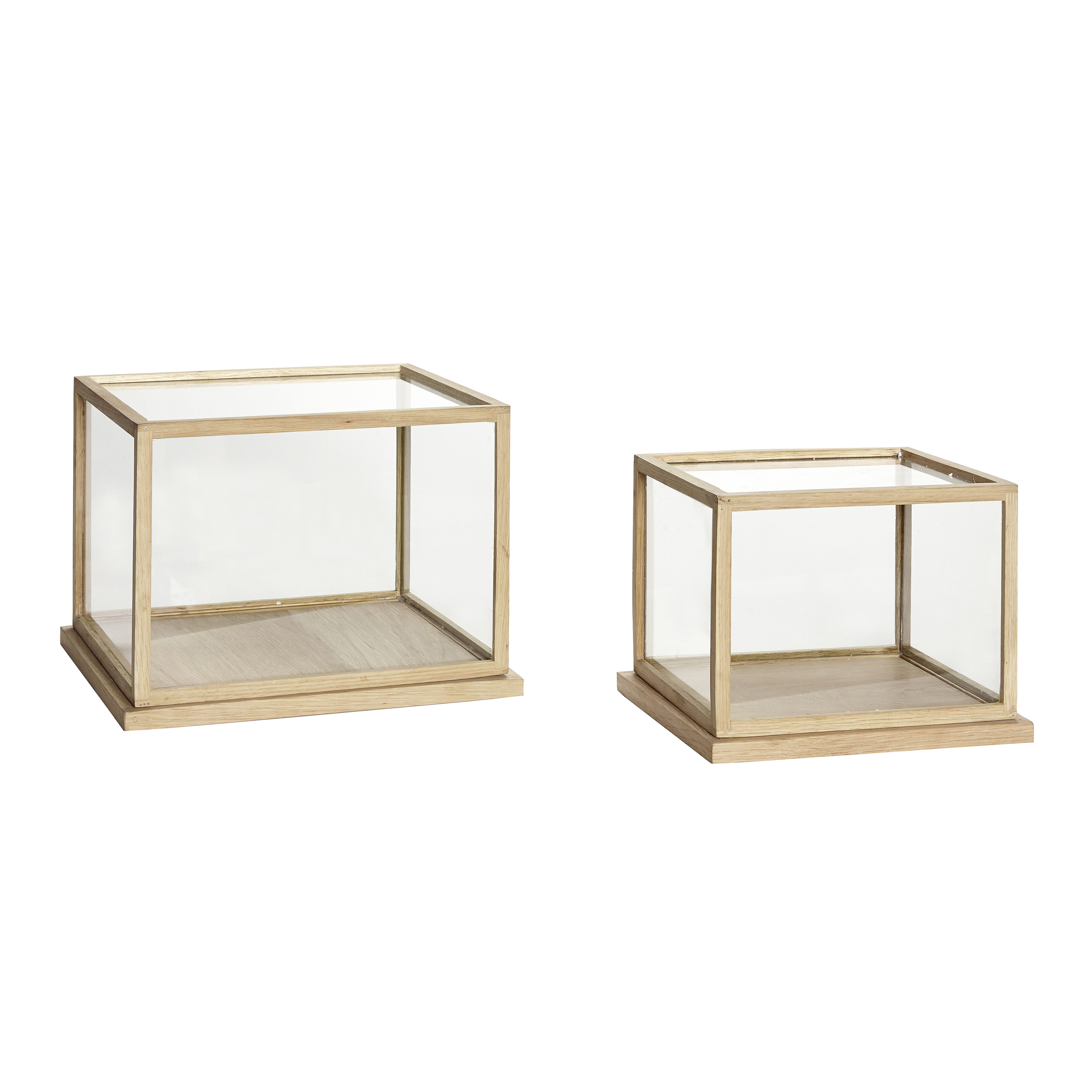 Hübsch Spectacle Display Boxes Small Naturfarben (2er Set)