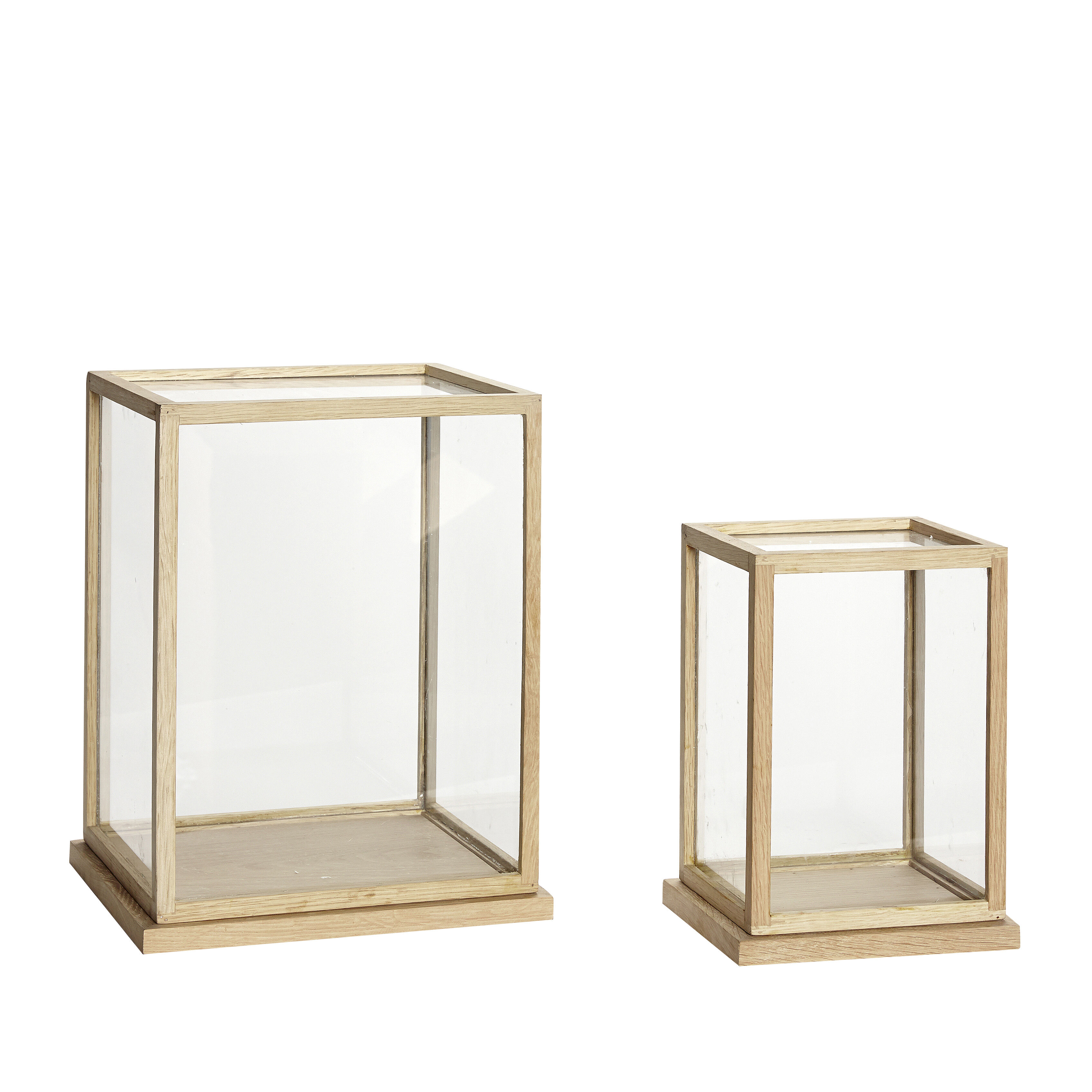 Hübsch Spectacle Display Boxes Large Naturfarben (2er Set)