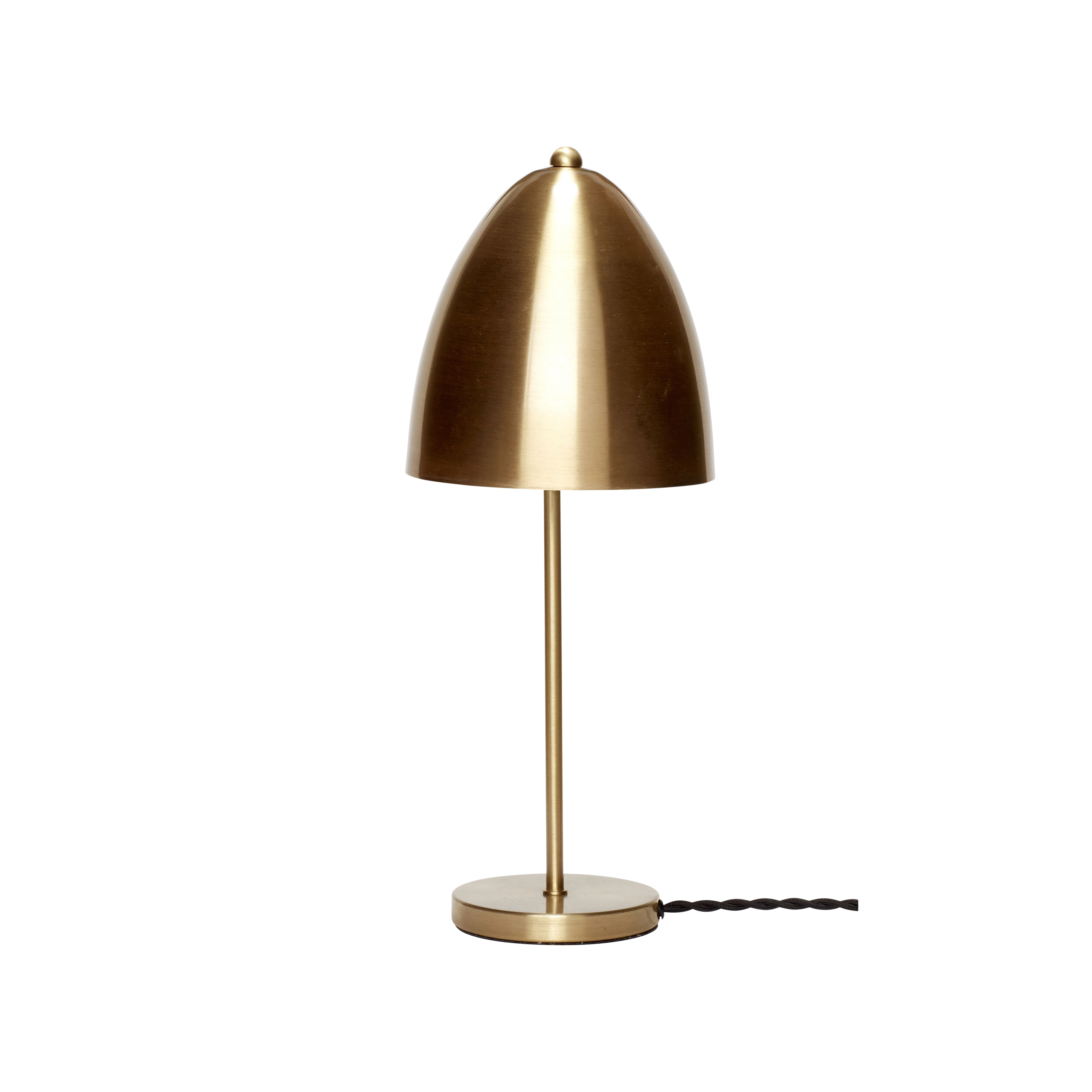 Hübsch Cap Tischlampe Messingfarben