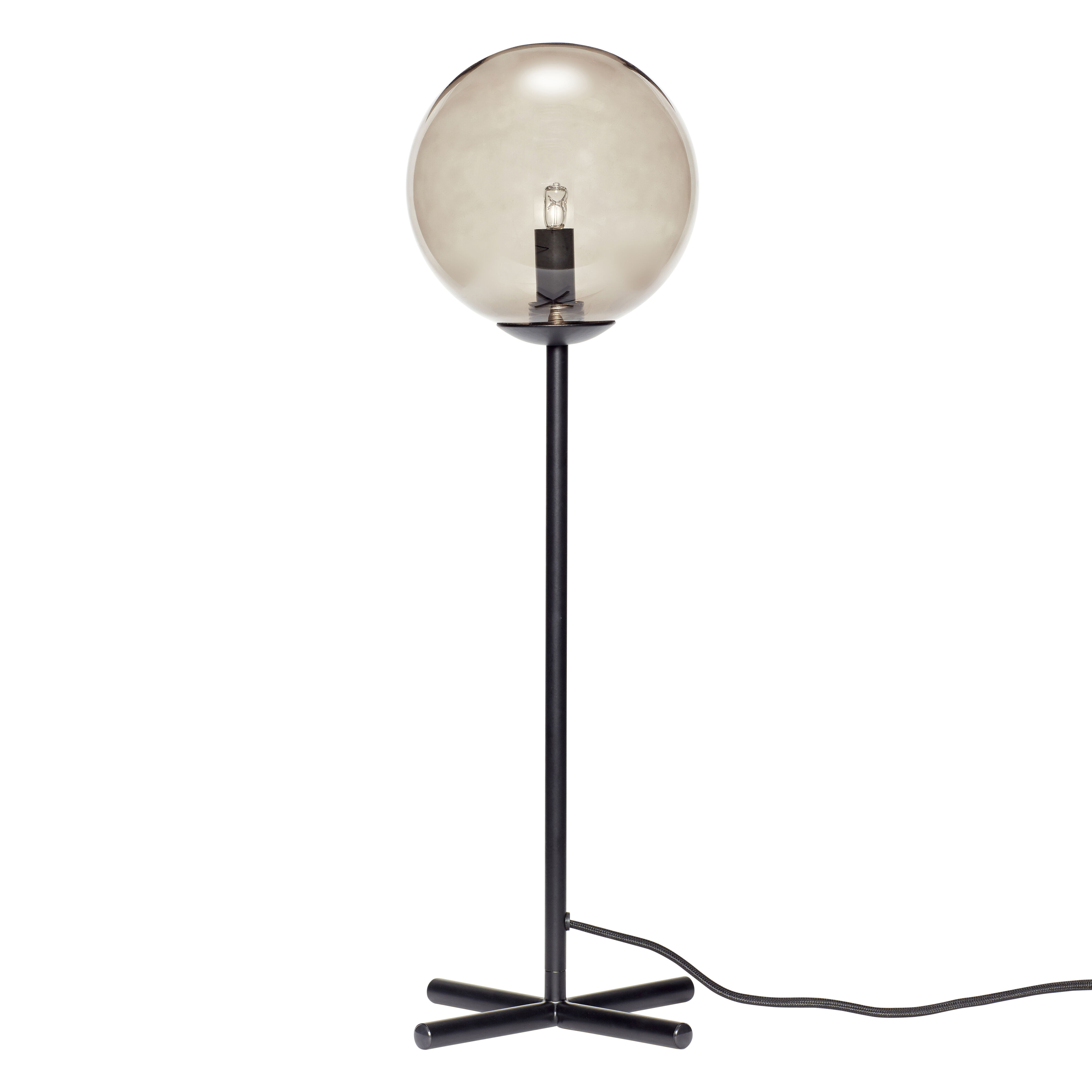 Hübsch Champ Tischlampe Schwarz/Smoked