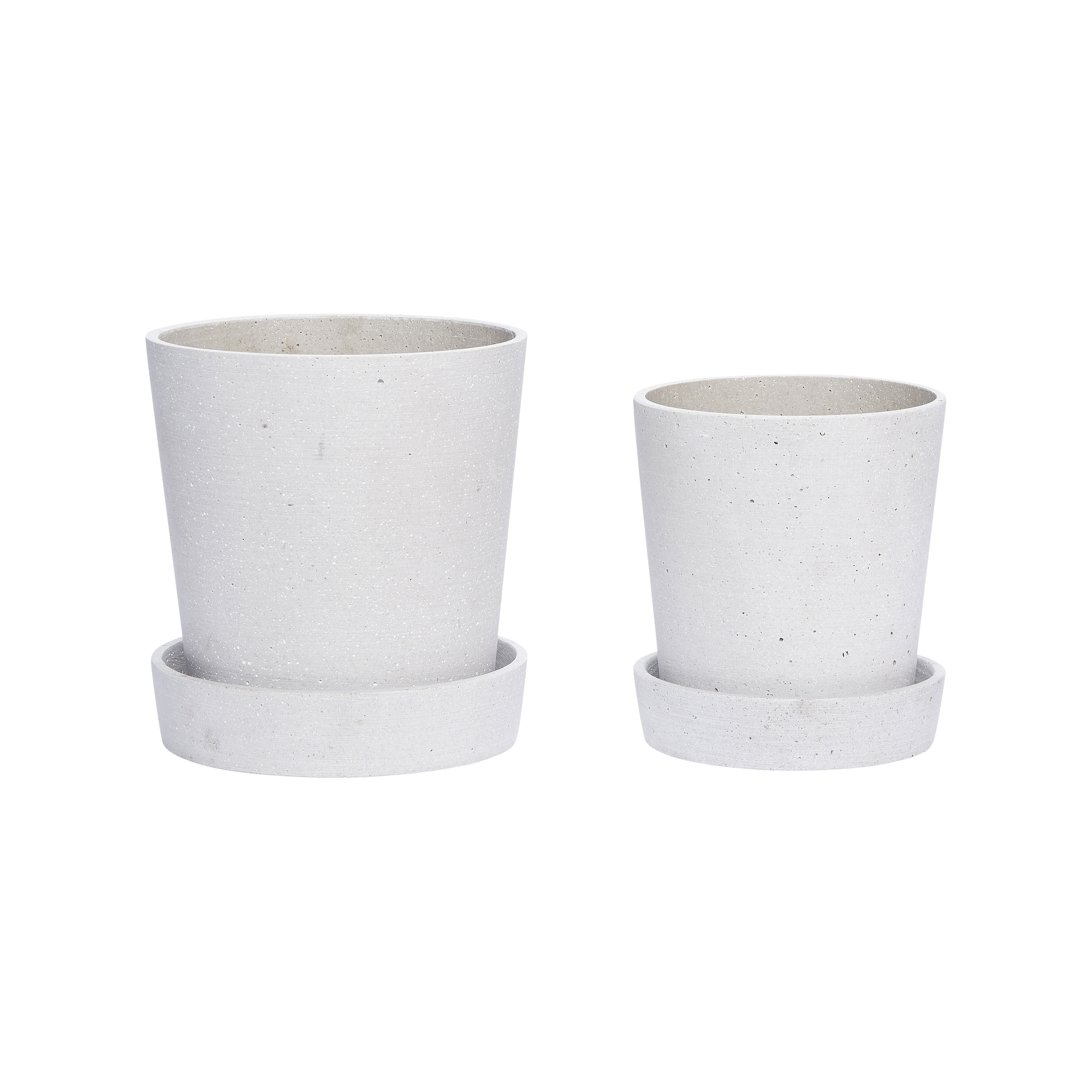Hübsch Podium Töpfe Small Grau (2er Set)