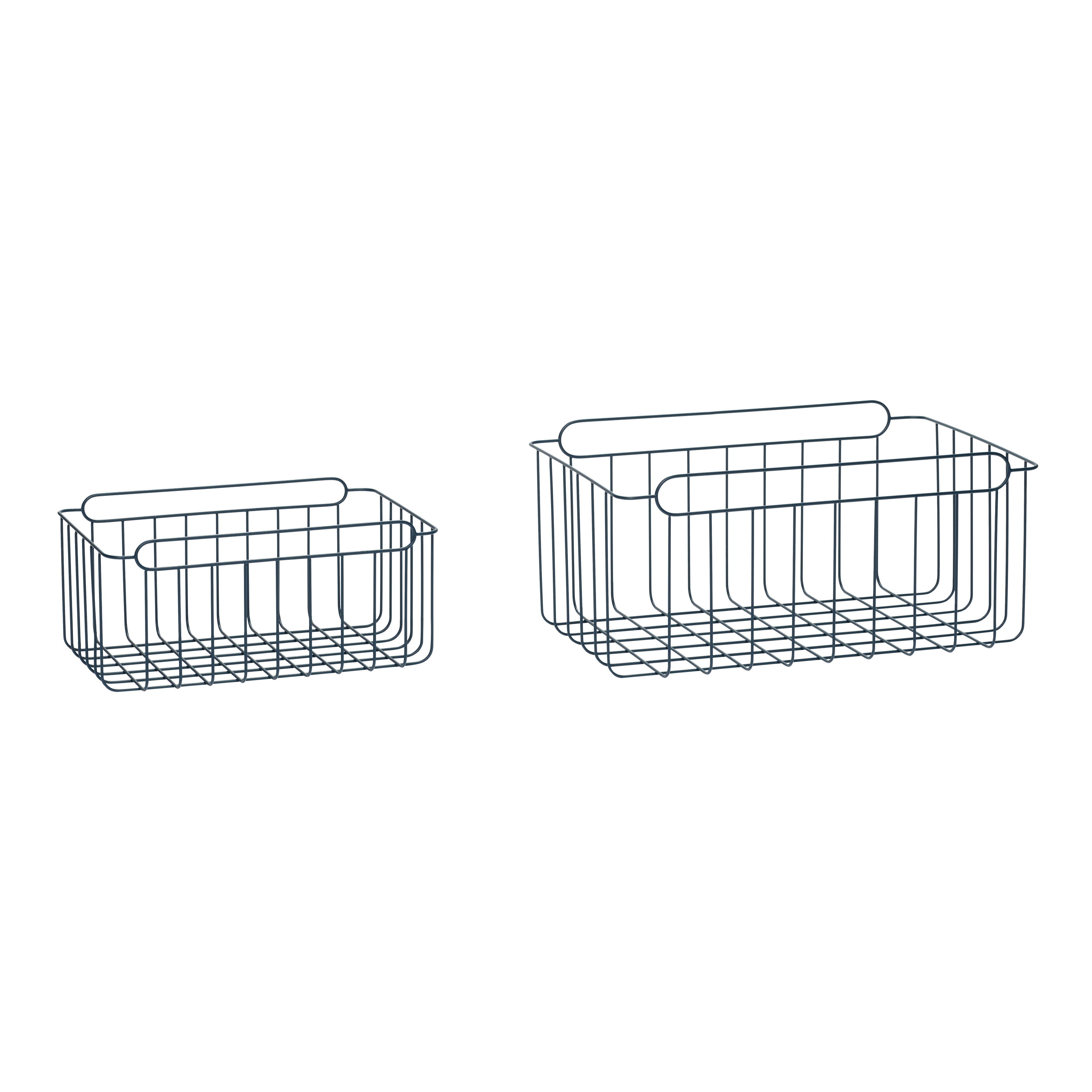 Hübsch WiredUp Körbe Blau (2er Set)