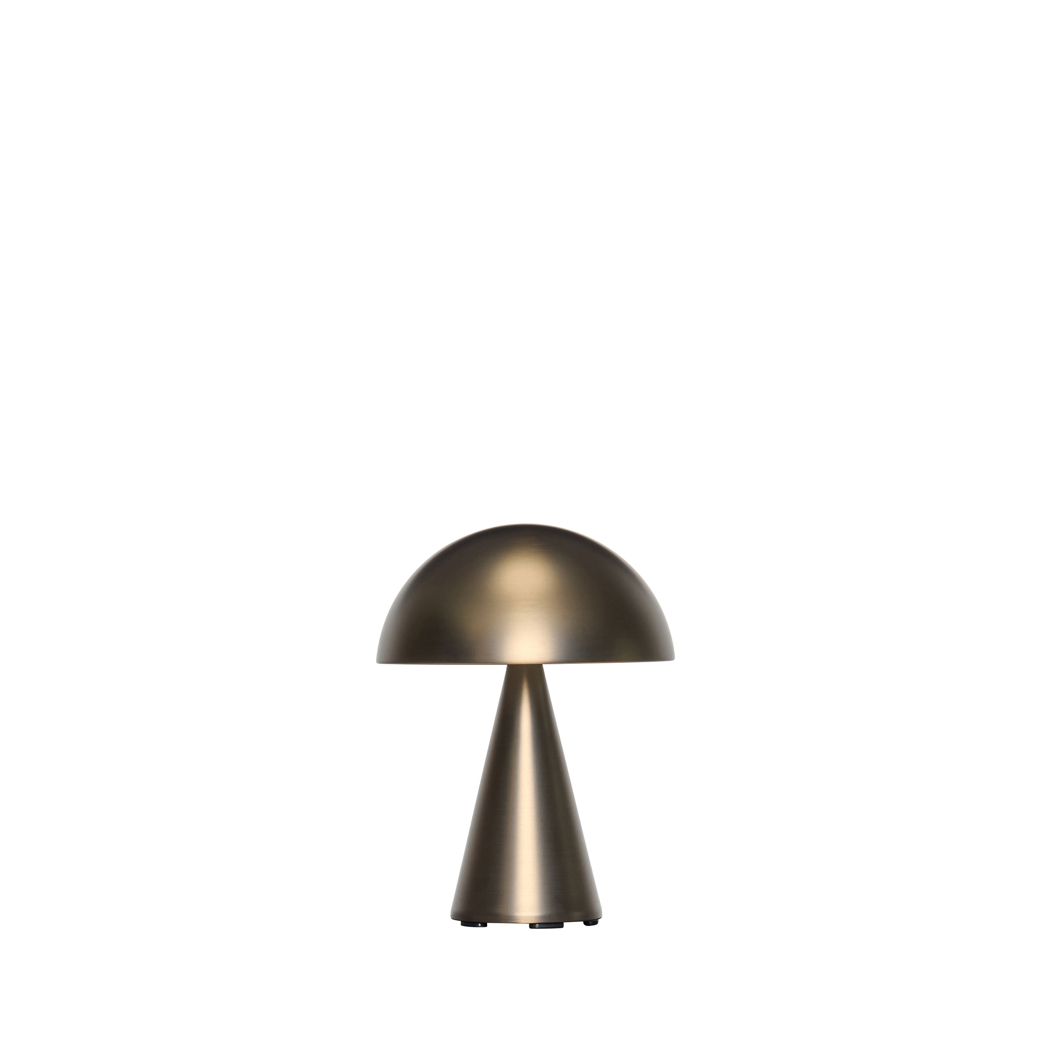 Hübsch Mush Transportabel Lampe Bruneret Messing