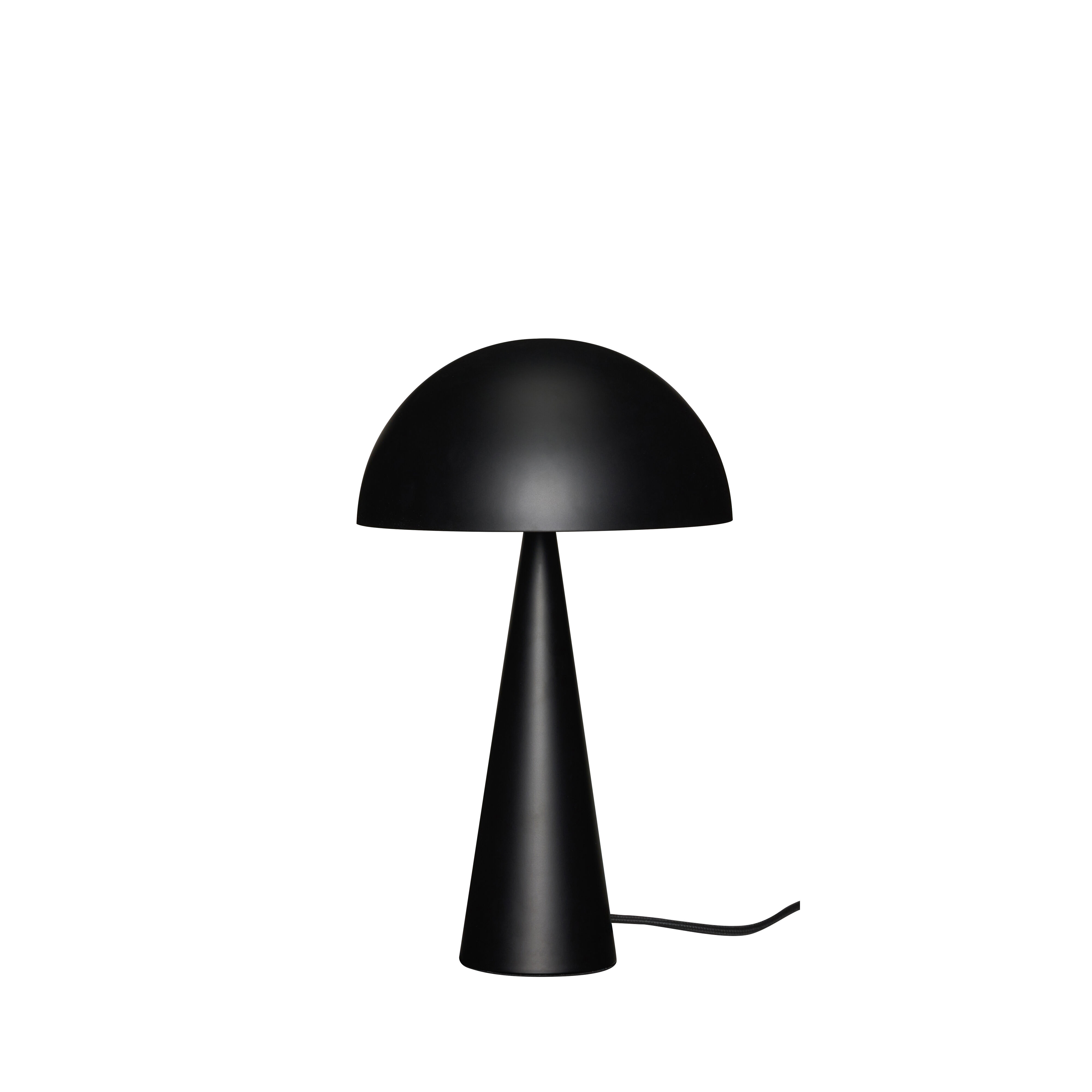 Hübsch Mush Bordlampe Høj Mat Sort