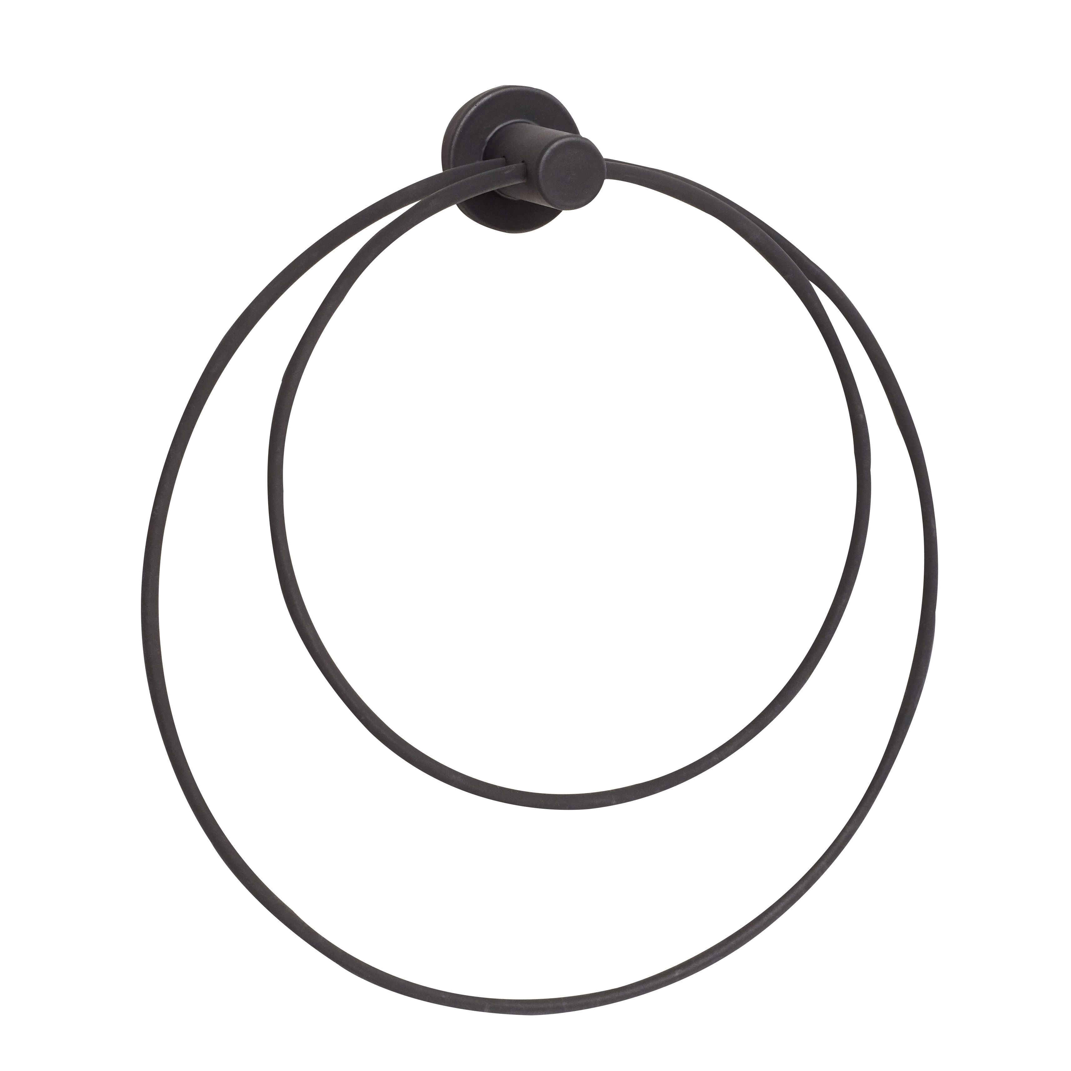 Hübsch Loop Handtuchhalter Schwarz