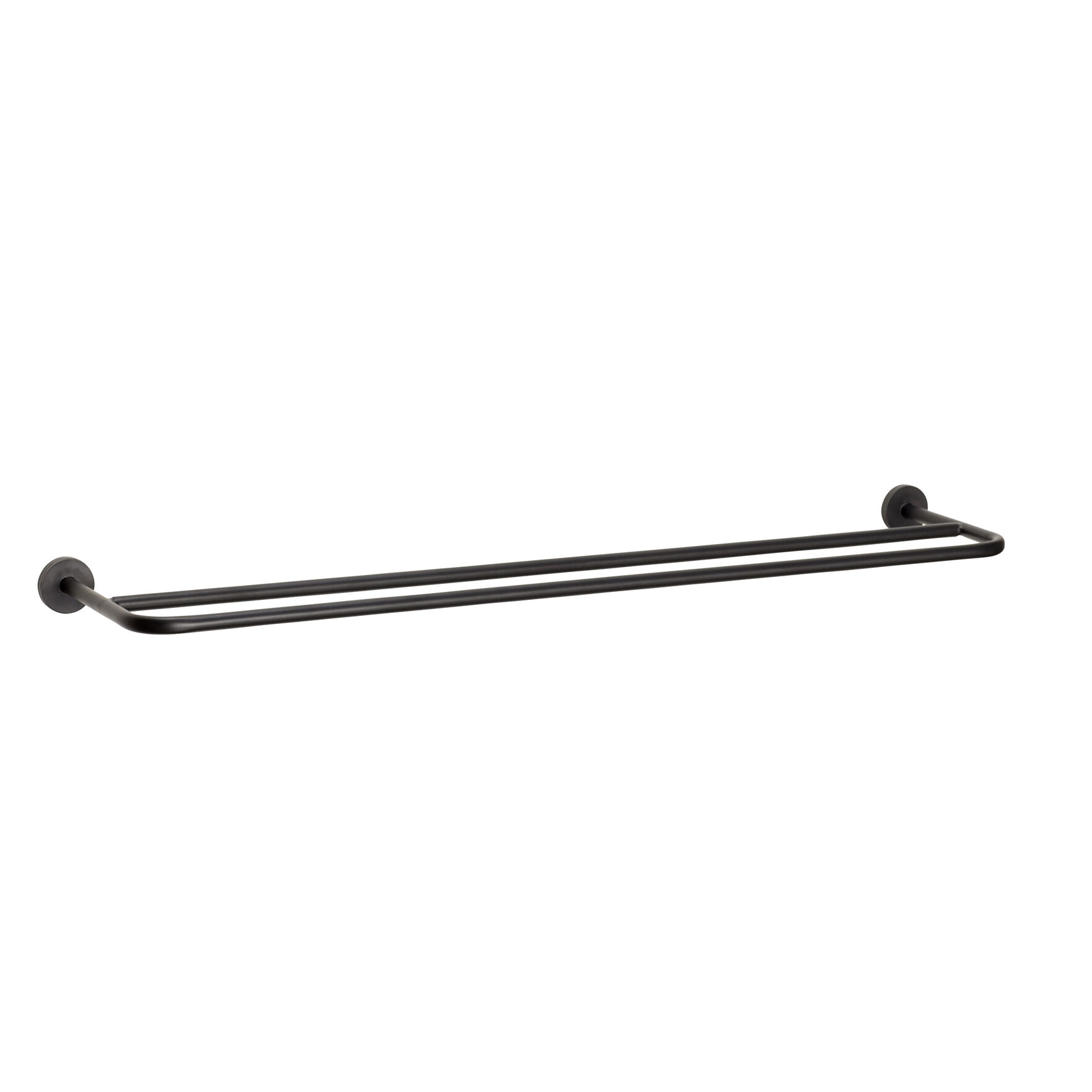 Hübsch Pipe Handtuchhalter Schwarz