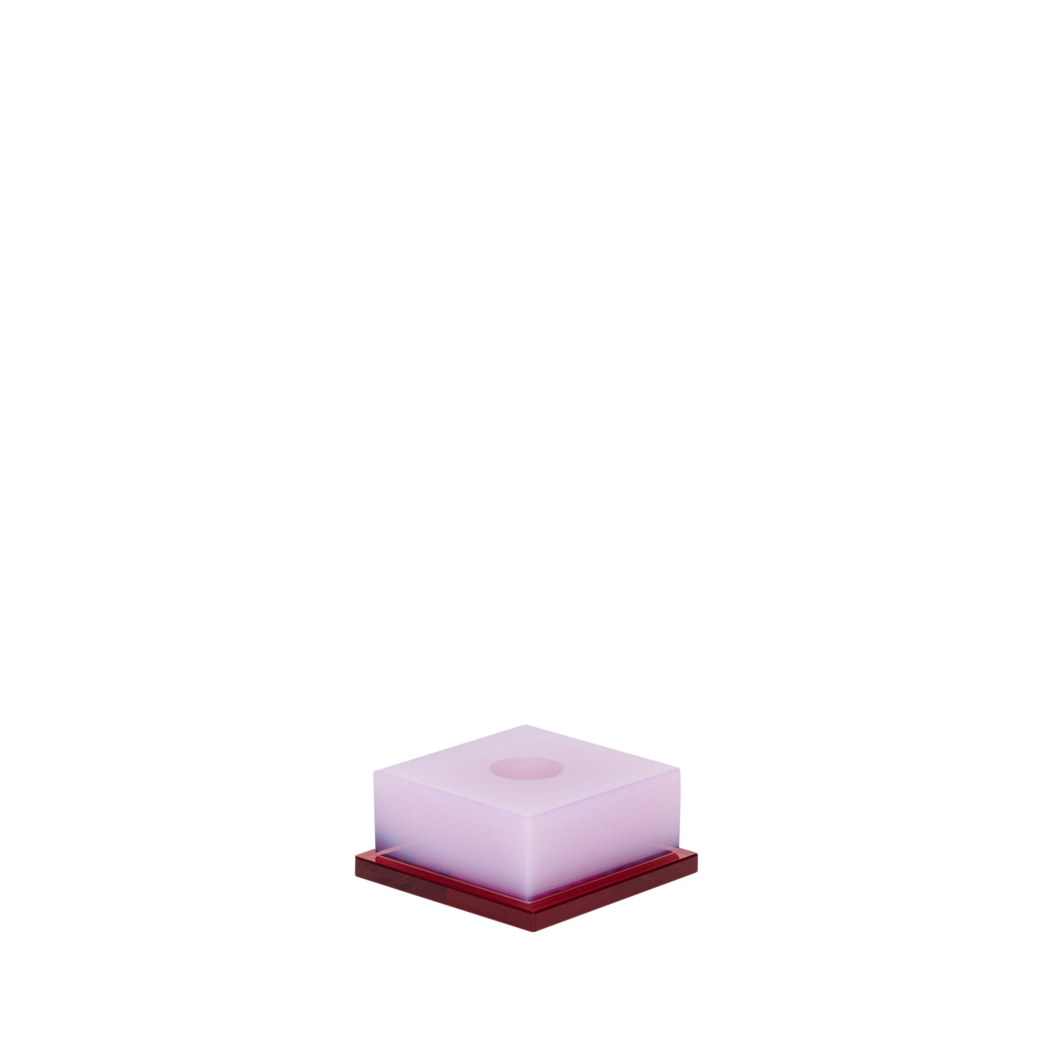 Hübsch Dust Kerzenhalter Rosa